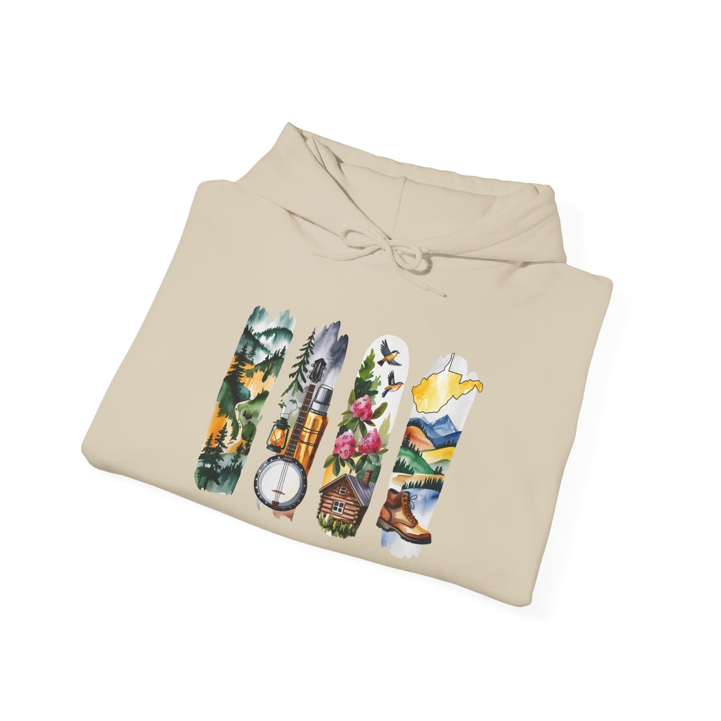 West Virginia Nature Hoodie – Unisex Mountain & Forest Sweatshirt for Appalachian Adventure Lovers