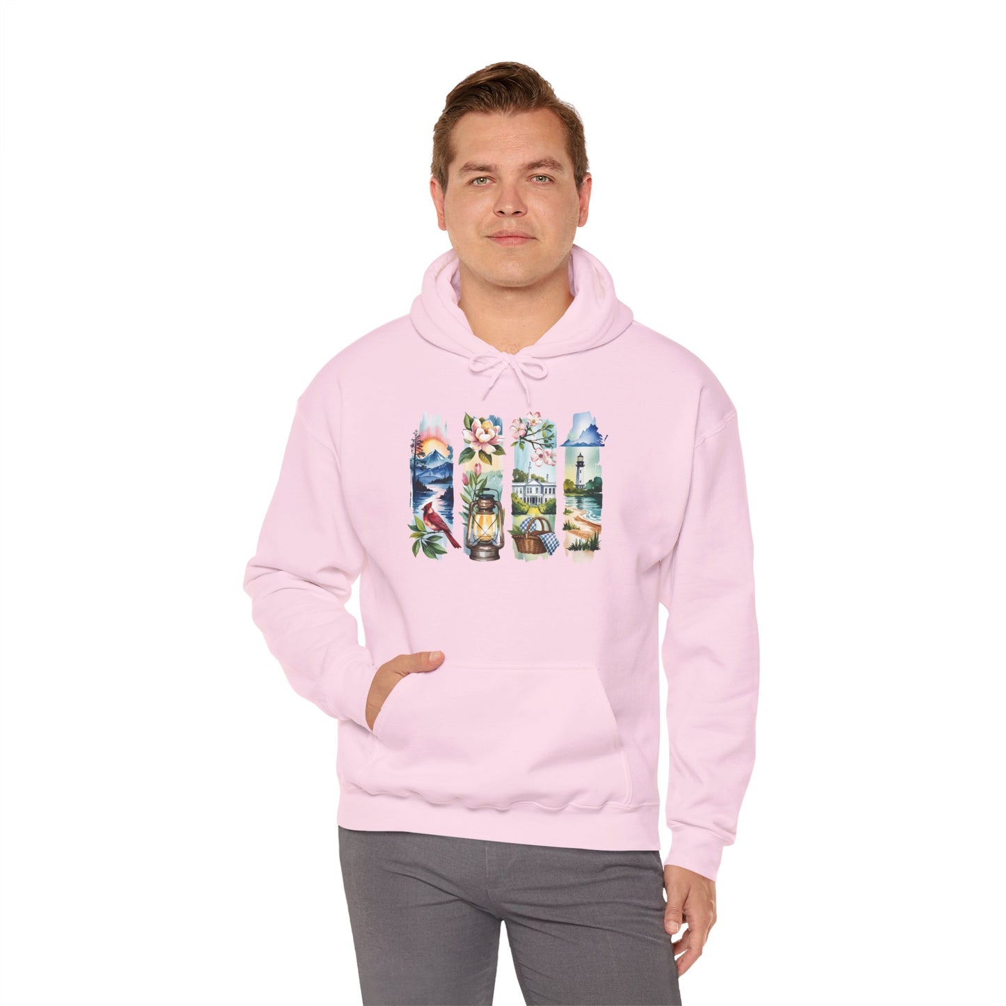 Virginia Nature Hoodie – Unisex Mountains & Lakes Sweatshirt for Outdoor Enthusiasts