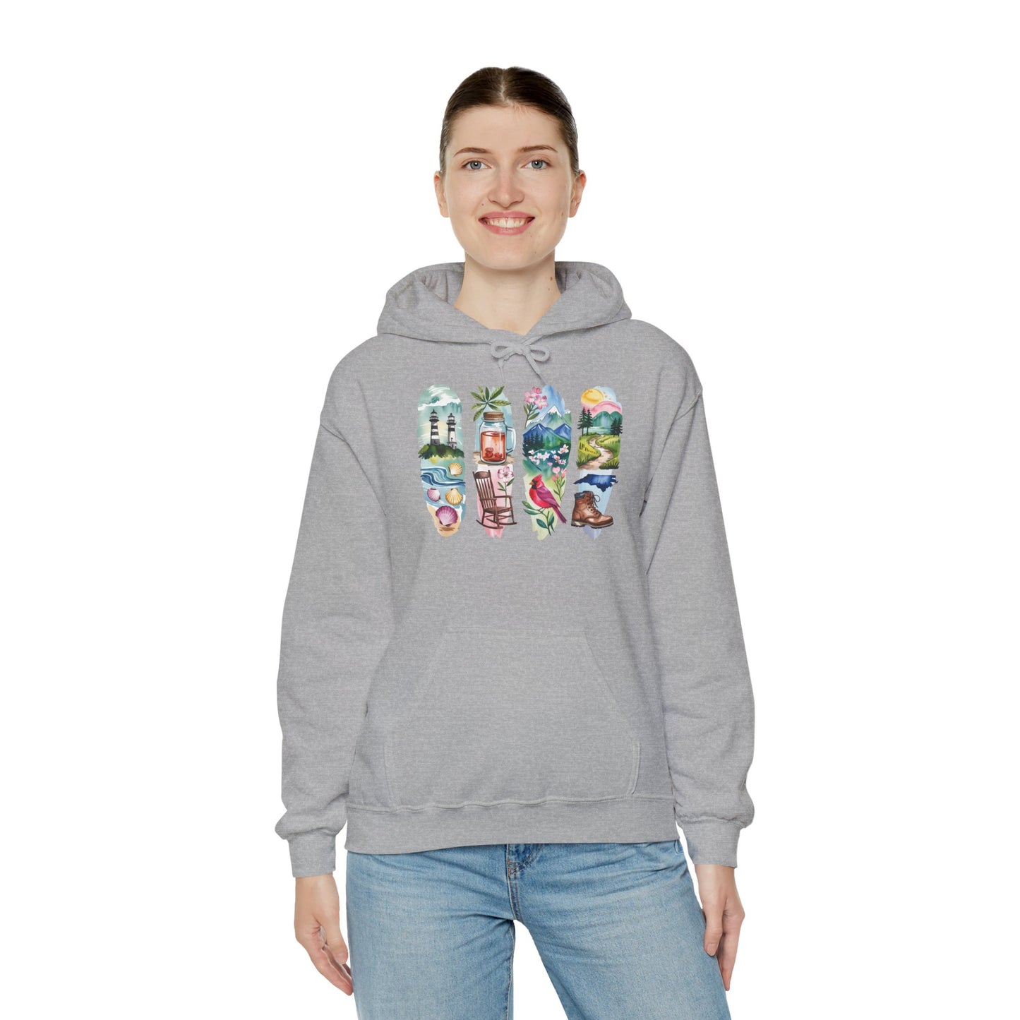 North Carolina Nature Hoodie – Unisex Sweatshirt for Nature Lovers