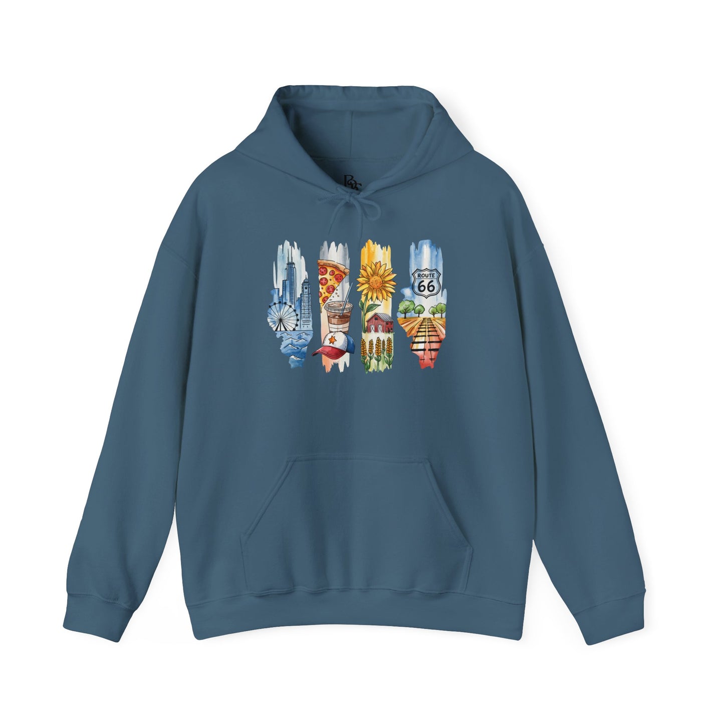 Illinois Nature Hoodie – Unisex Sweatshirt for Trail, Lake & City Escape Lovers