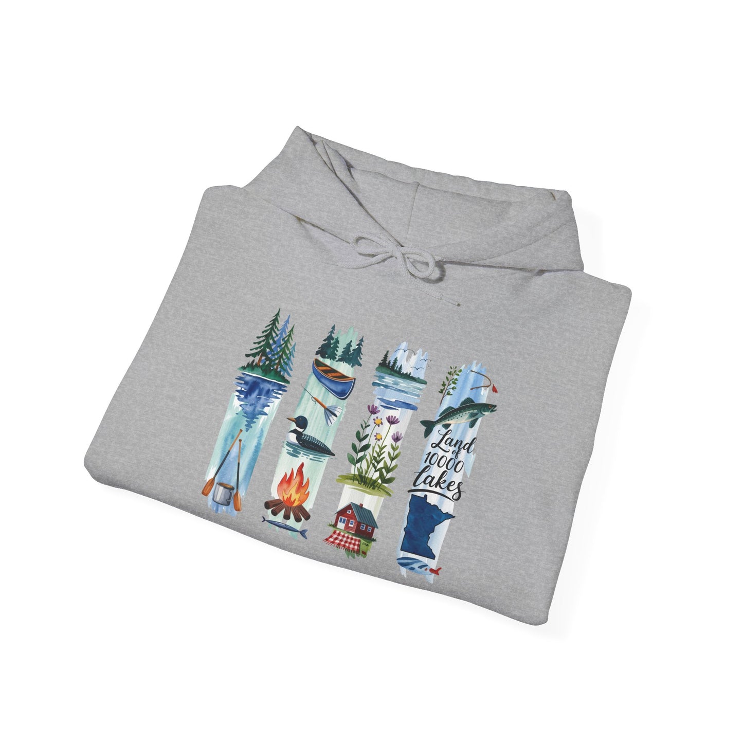 Minnesota Nature Hoodie – Unisex Sweatshirt for Forest & Lake Lovers