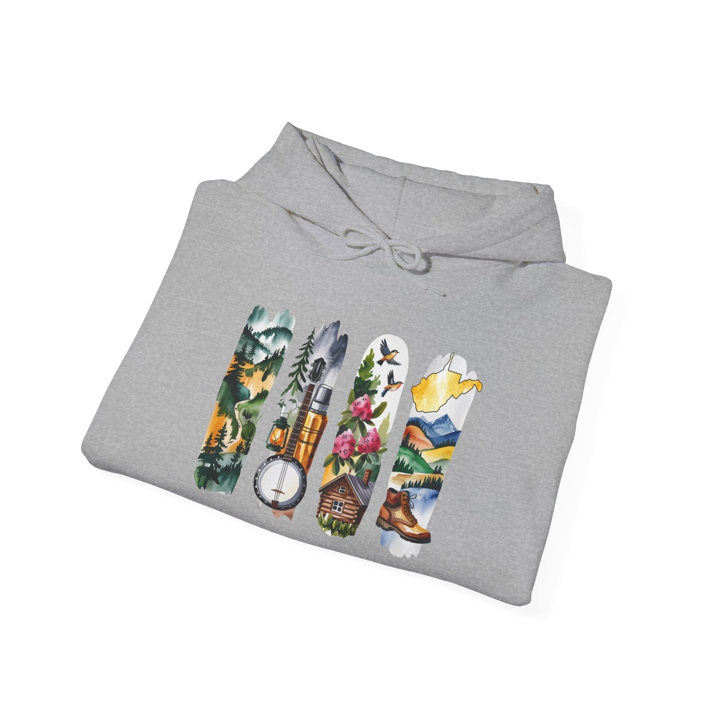 West Virginia Nature Hoodie – Unisex Mountain & Forest Sweatshirt for Appalachian Adventure Lovers