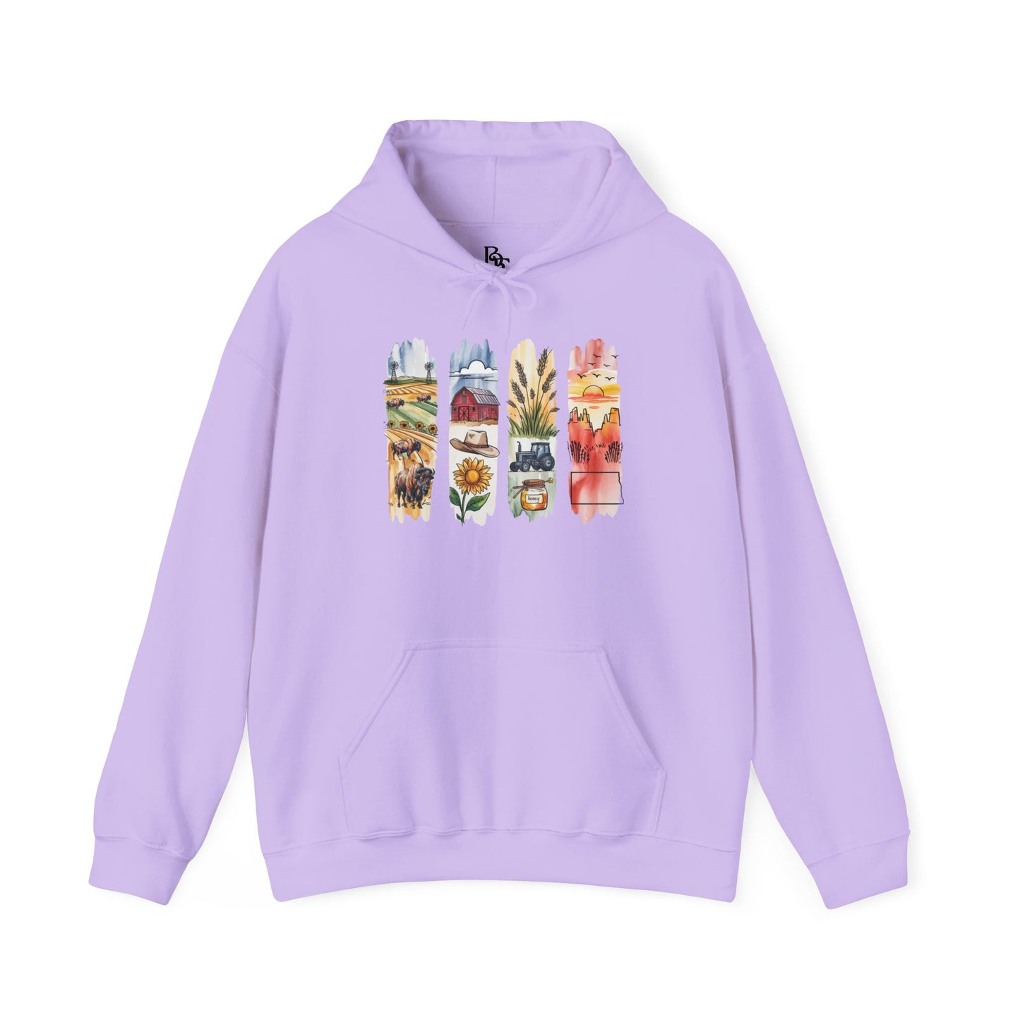 North Dakota Nature Hoodie – Unisex Sweatshirt for Prairie & Park Lovers