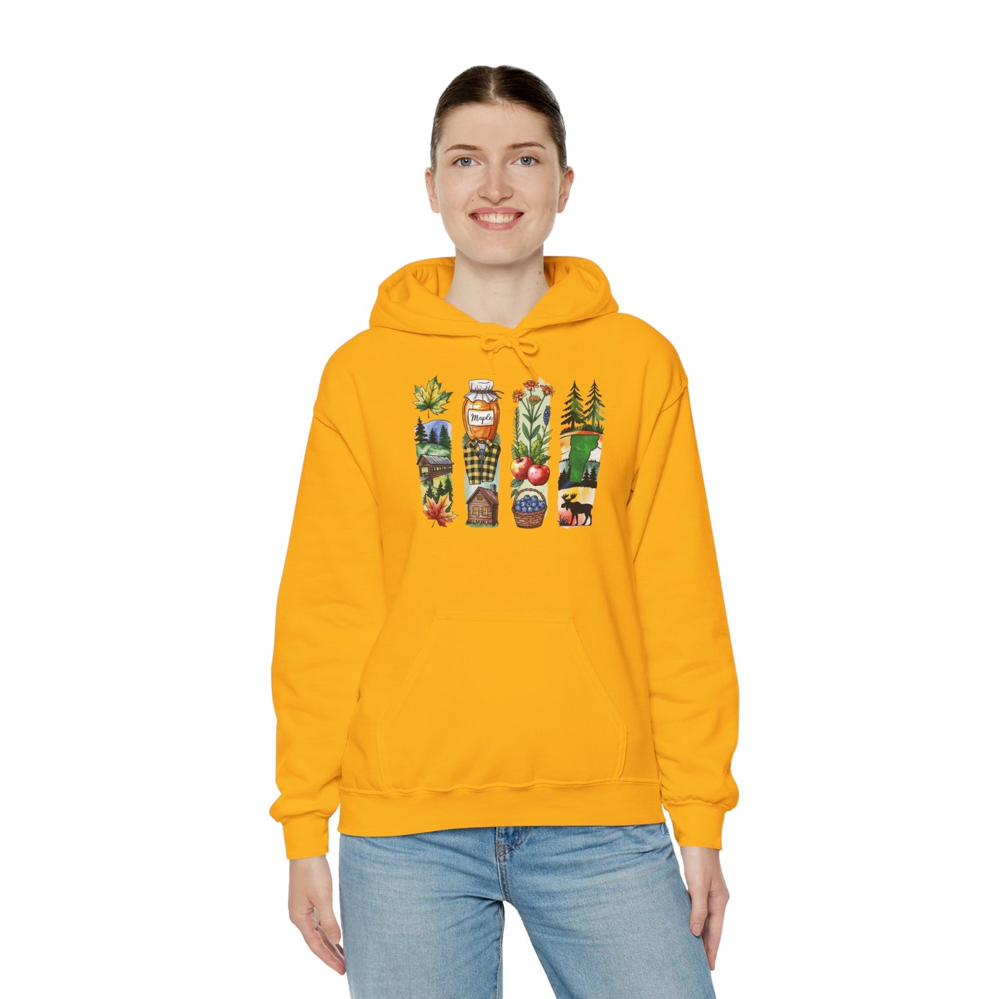 Vermont Nature Hoodie – Unisex Green Mountain State Sweatshirt for Outdoor Lovers & Travelers