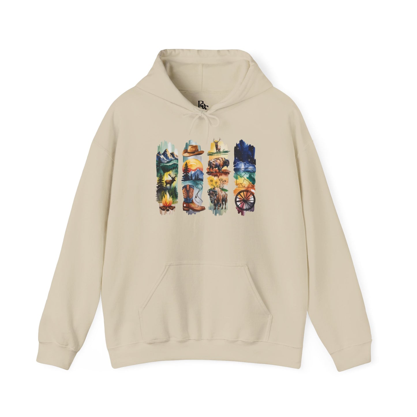 Wyoming Nature Hoodie – Unisex Scenic Nature Sweatshirt for Outdoor Lovers