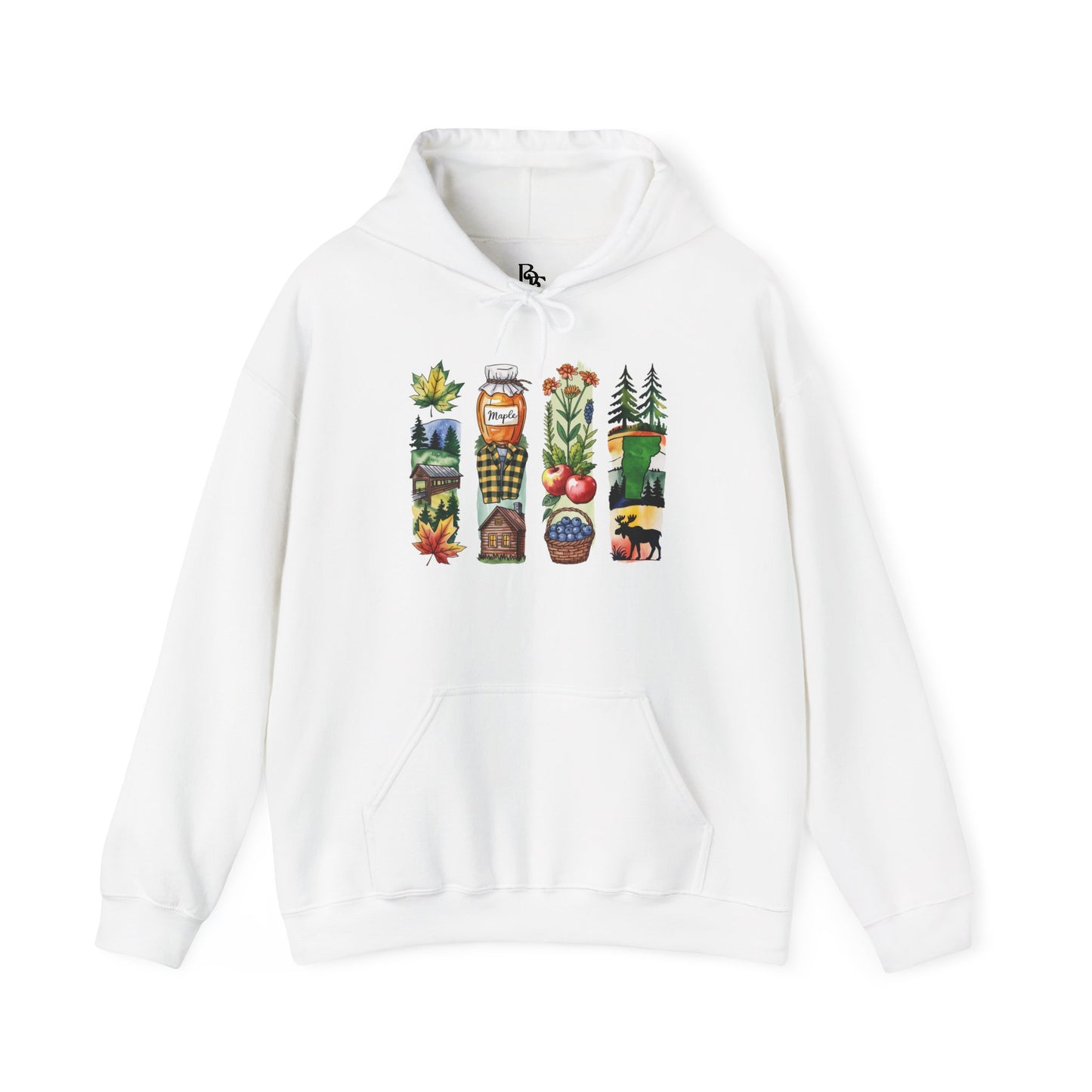 Vermont Nature Hoodie – Unisex Green Mountain State Sweatshirt for Outdoor Lovers & Travelers