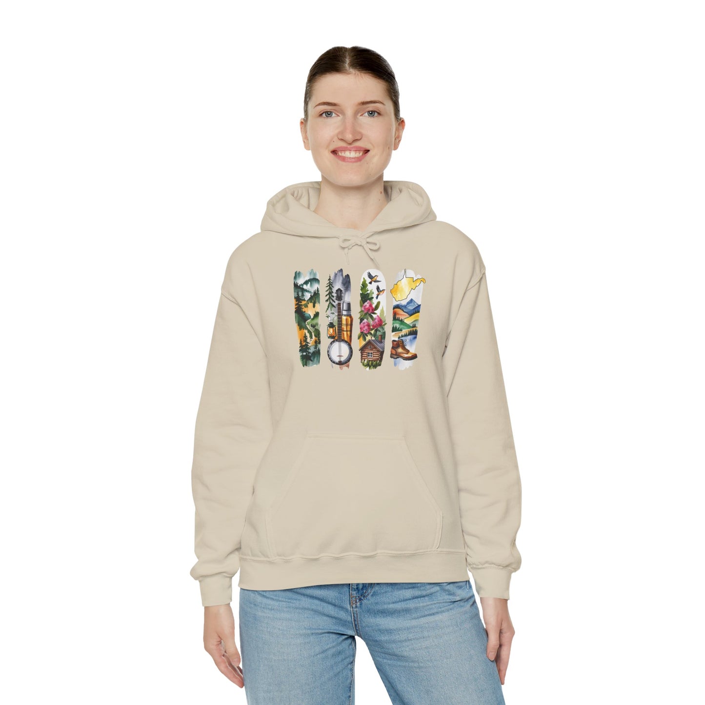 West Virginia Nature Hoodie – Unisex Mountain & Forest Sweatshirt for Appalachian Adventure Lovers