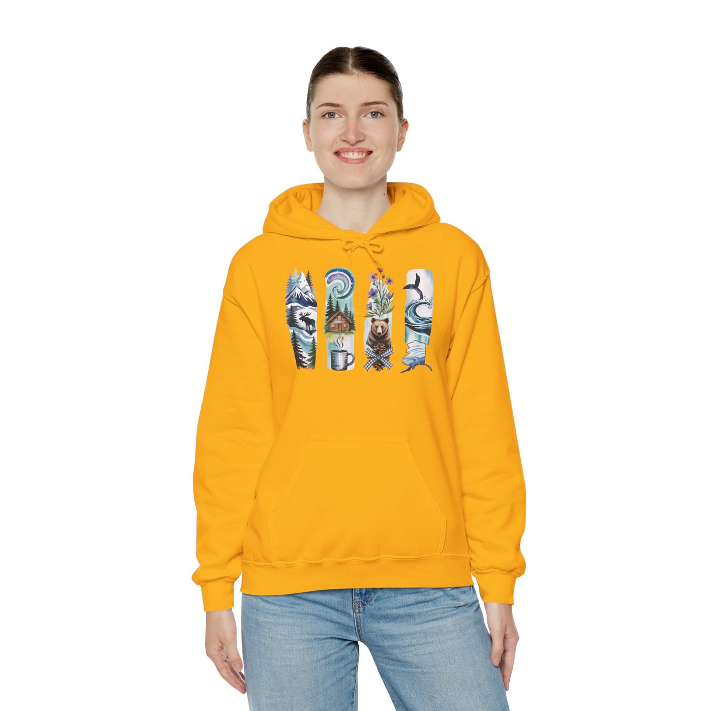 Alaska Nature Hoodie – Unisex Sweatshirt for Mountain & Glacier Explorers