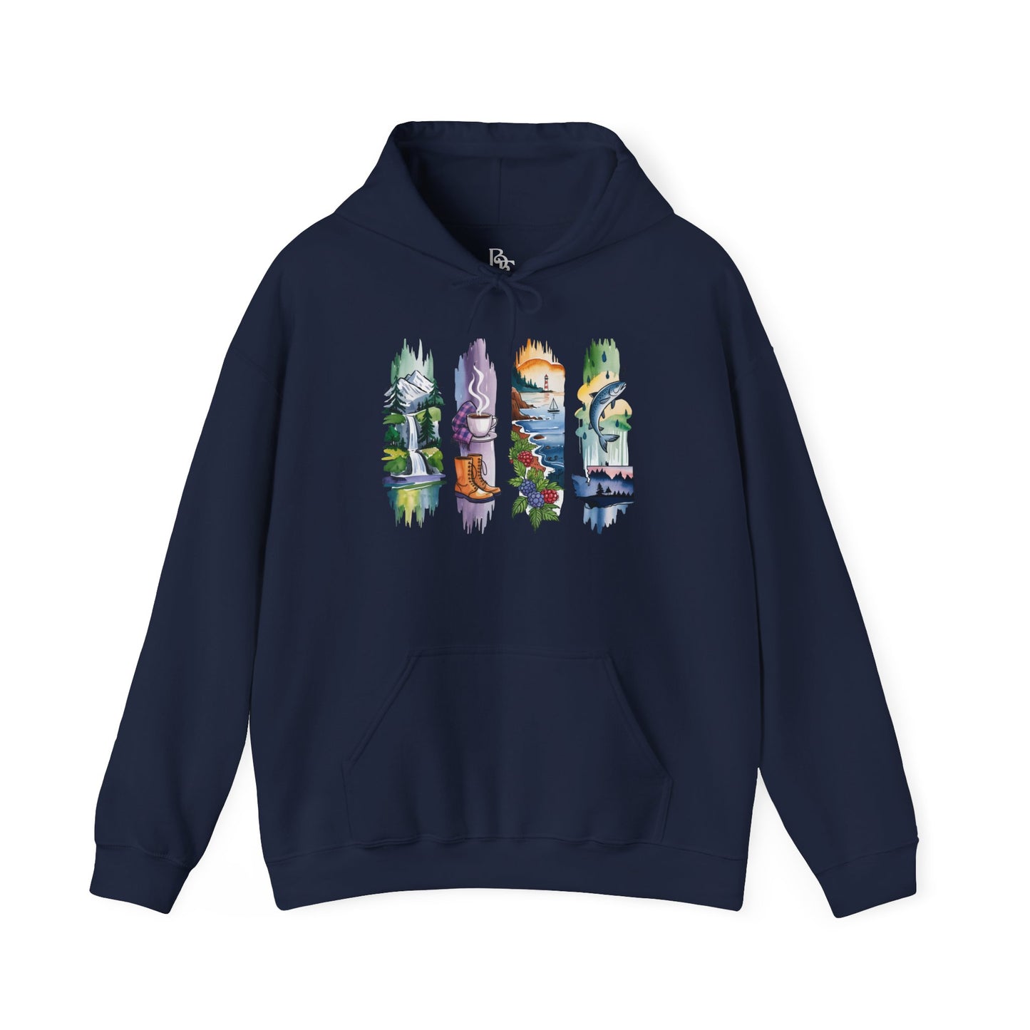 Washington Nature Hoodie – Unisex Sweatshirt for Forest & Coastline Enthusiasts