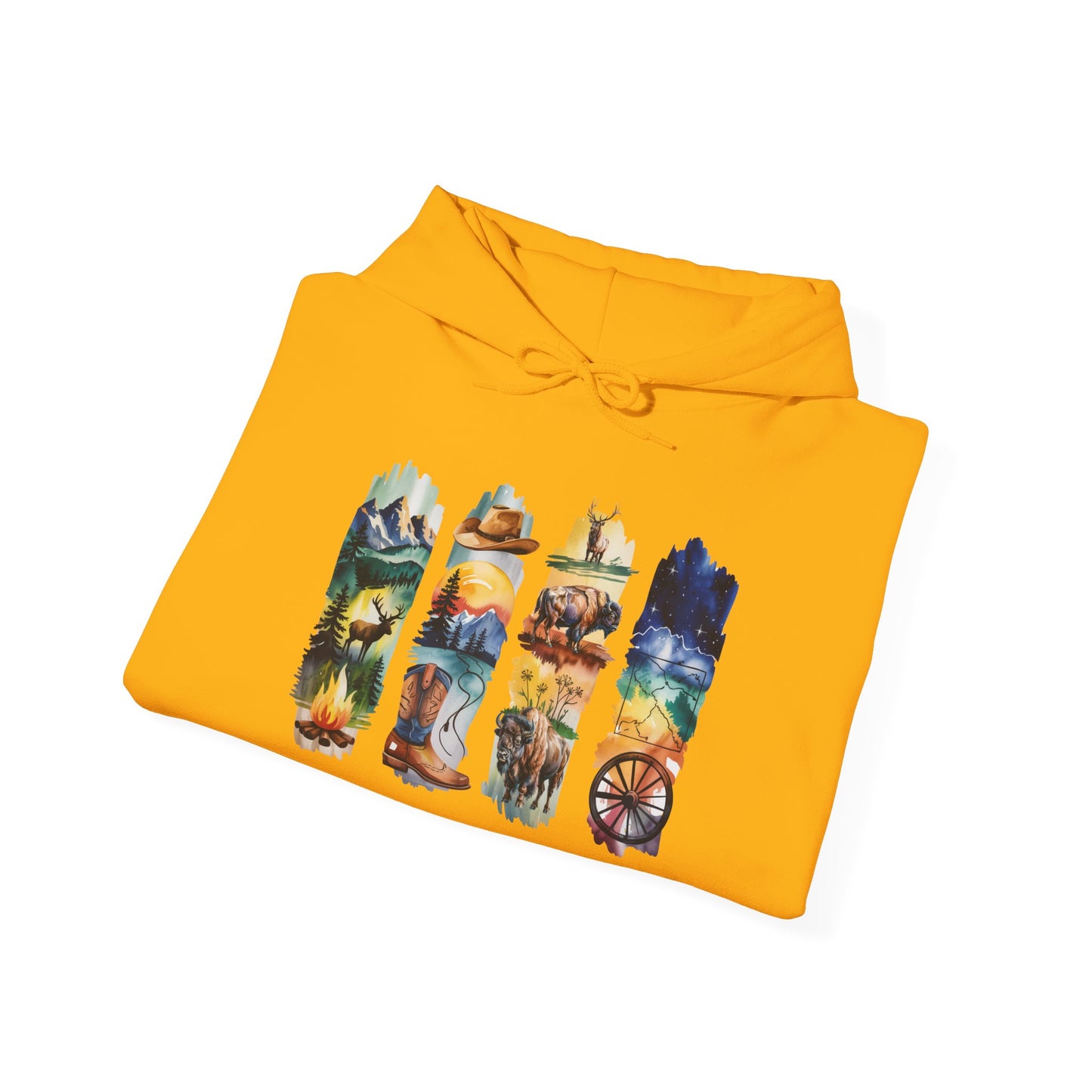 Wyoming Nature Hoodie – Unisex Scenic Nature Sweatshirt for Outdoor Lovers