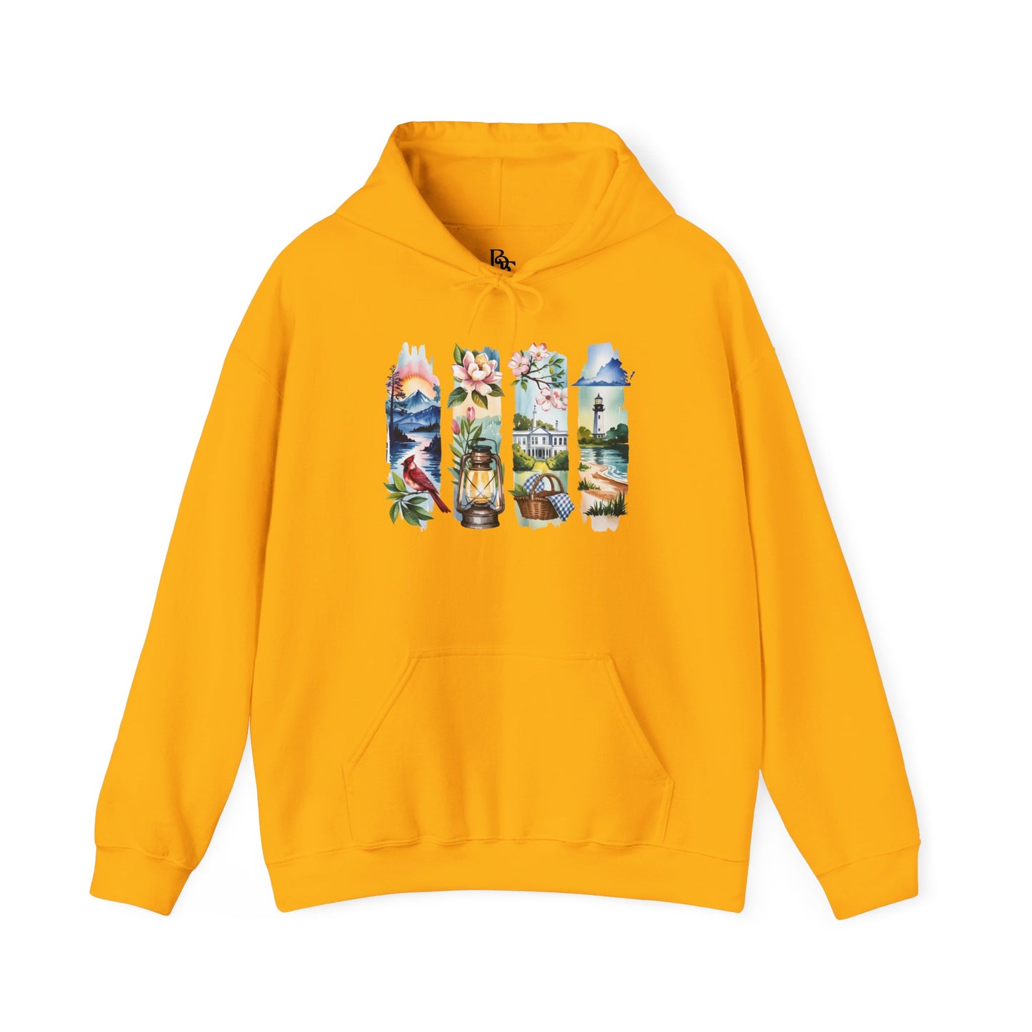 Virginia Nature Hoodie – Unisex Mountains & Lakes Sweatshirt for Outdoor Enthusiasts