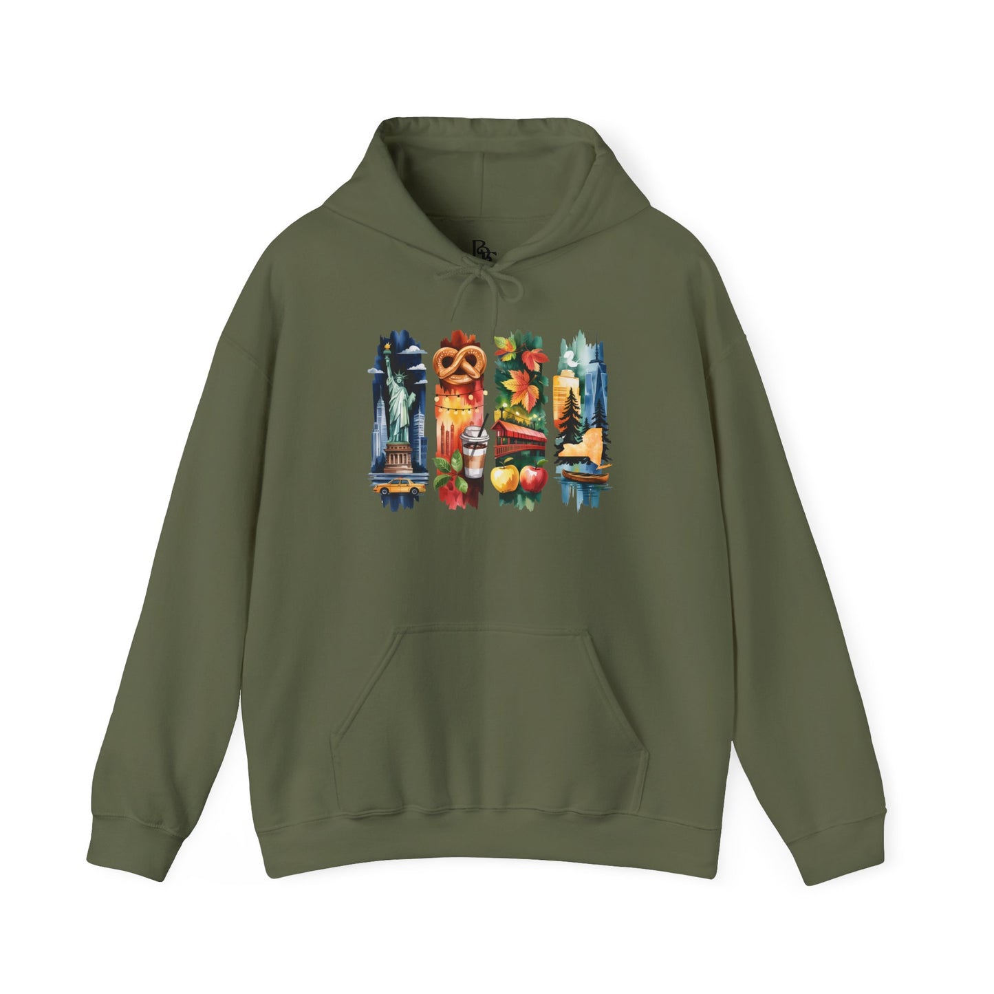 New York Nature Hoodie – Unisex Empire State Sweatshirt for Tourists and Travelers
