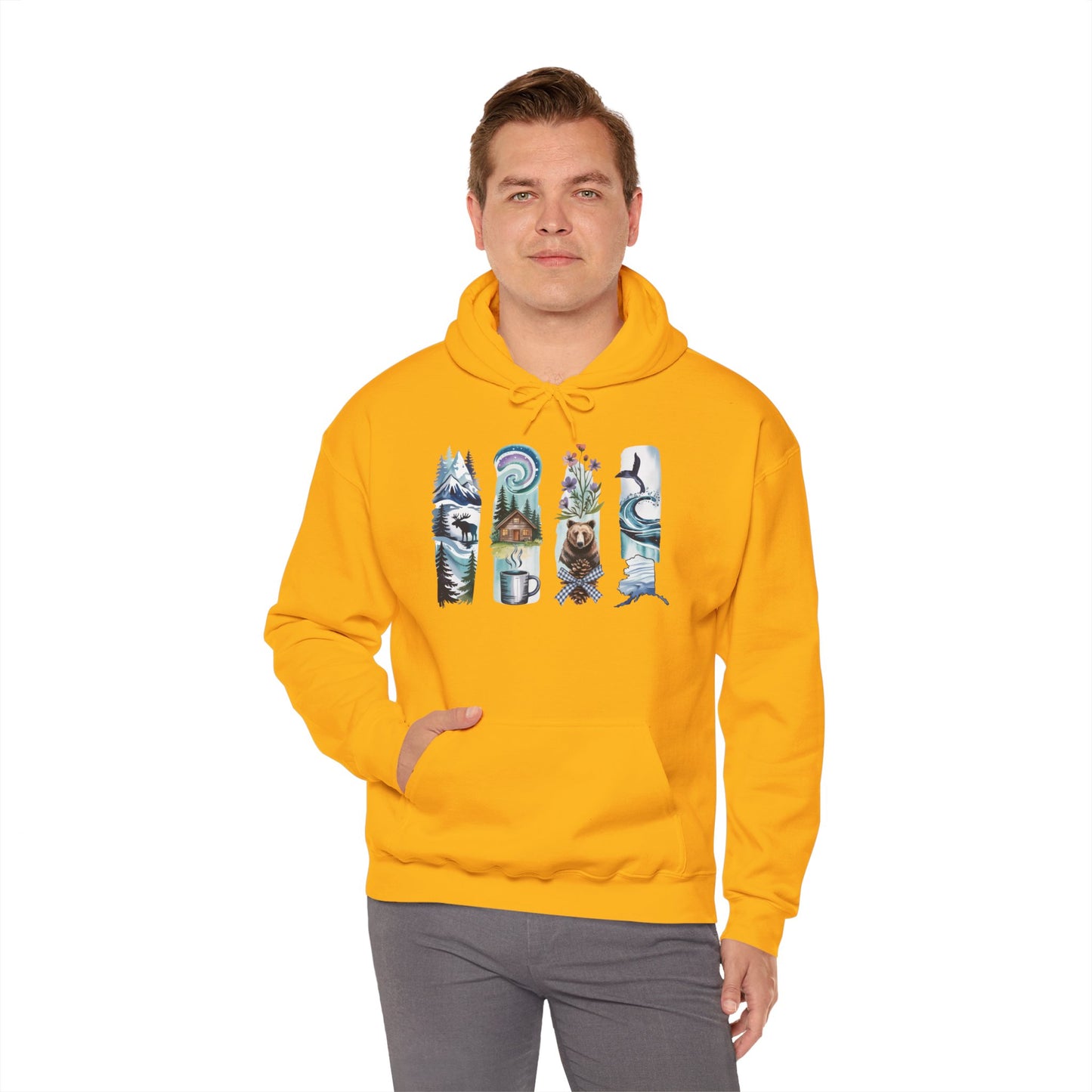 Alaska Nature Hoodie – Unisex Sweatshirt for Mountain & Glacier Explorers