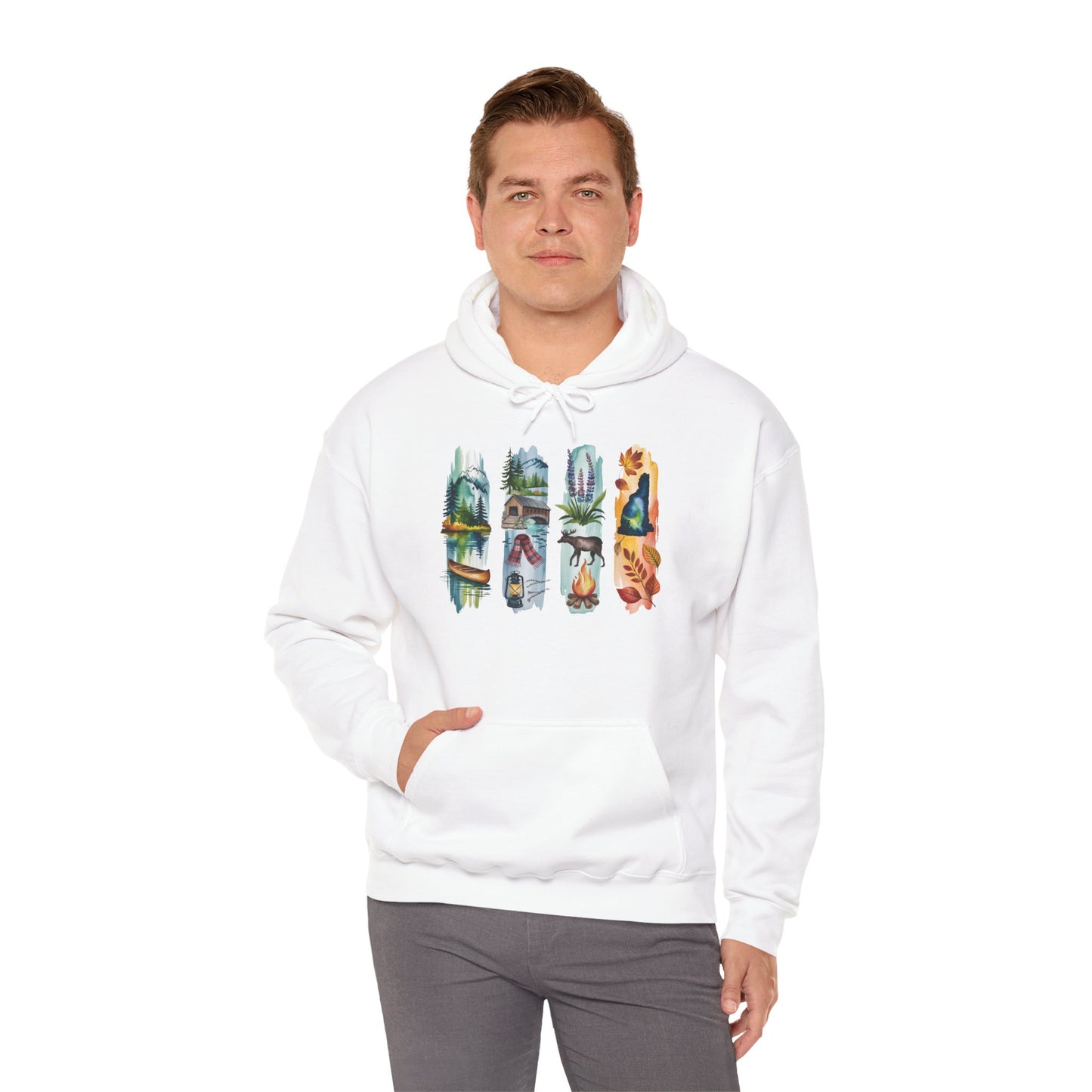 New Hampshire Nature Hoodie – Unisex Sweatshirt for Mountain & Forest Lovers