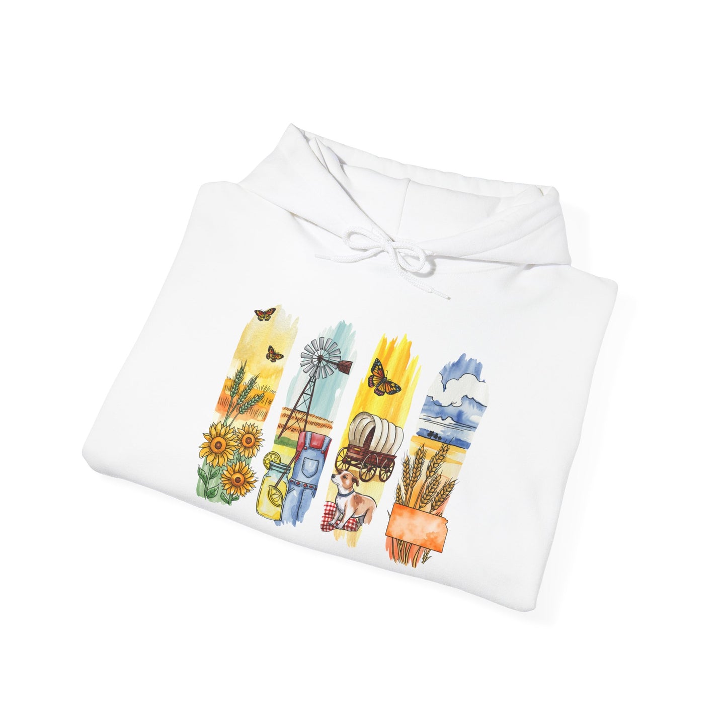 Kansas Nature Hoodie – Unisex Sweatshirt for Prairie & Sky Lovers