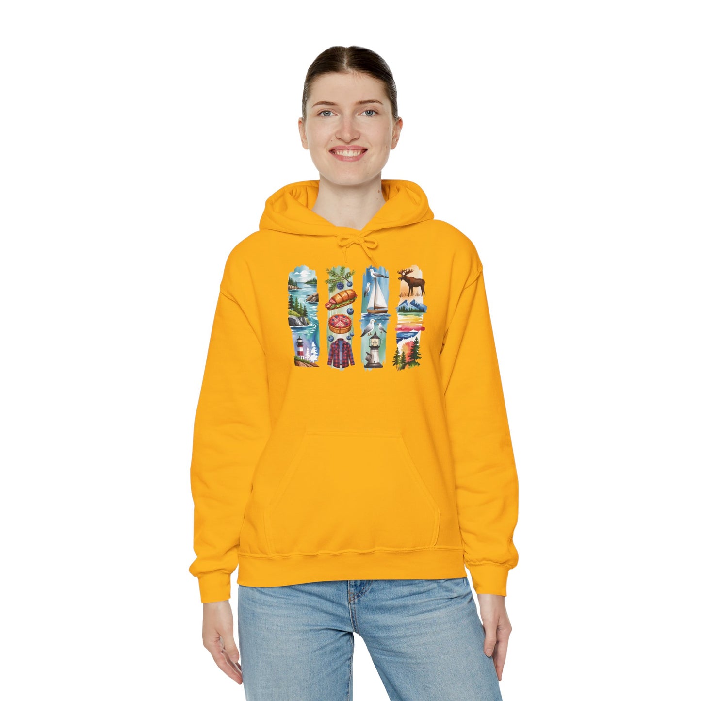 Maine Nature Hoodie – Unisex Sweatshirt for Wilderness Lovers