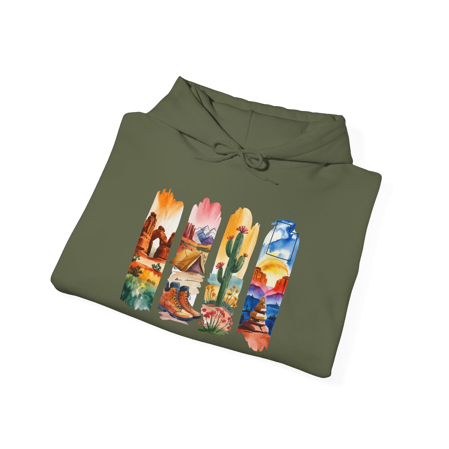 Utah Nature Hoodie – Unisex Desert Landscape Sweatshirt for Hikers & Adventure Seekers