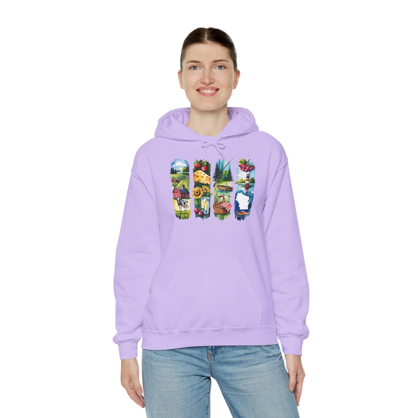 Wisconsin Nature Hoodie – Unisex Sweatshirt with Sceneries for Midwest Outdoor Lovers