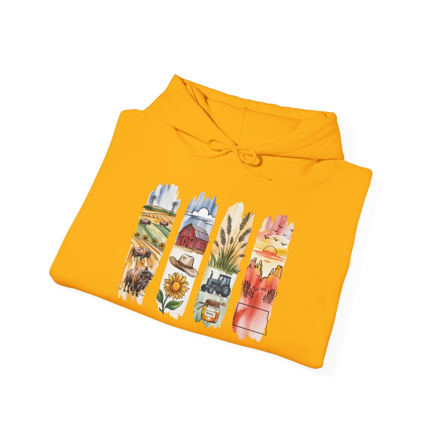 North Dakota Nature Hoodie – Unisex Sweatshirt for Prairie & Park Lovers