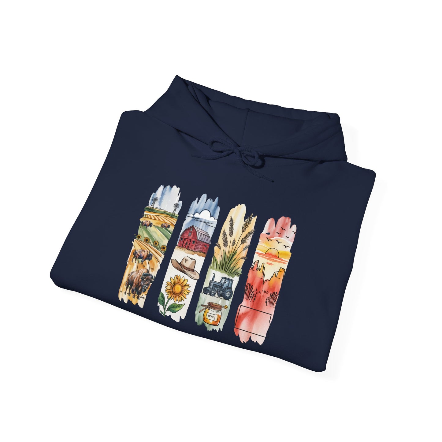 North Dakota Nature Hoodie – Unisex Sweatshirt for Prairie & Park Lovers