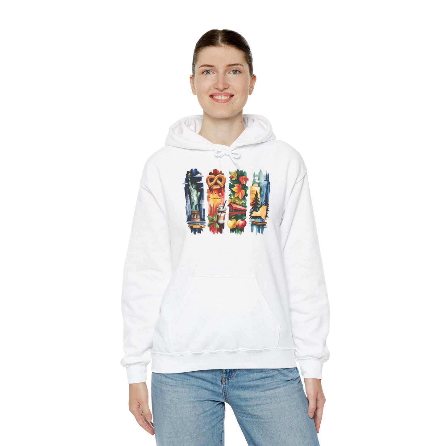 New York Nature Hoodie – Unisex Empire State Sweatshirt for Tourists and Travelers
