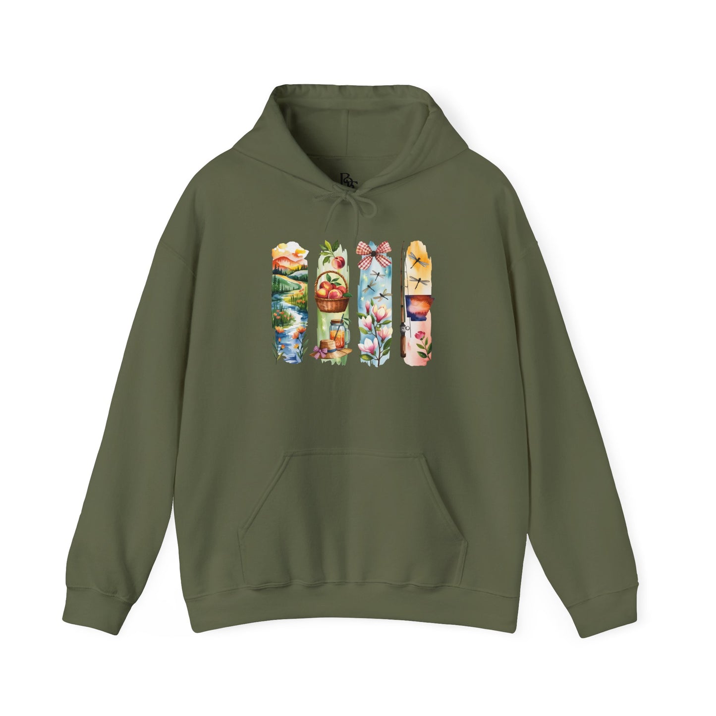 Arkansas Nature Hoodie – Unisex Sweatshirt for Forest & River Lovers