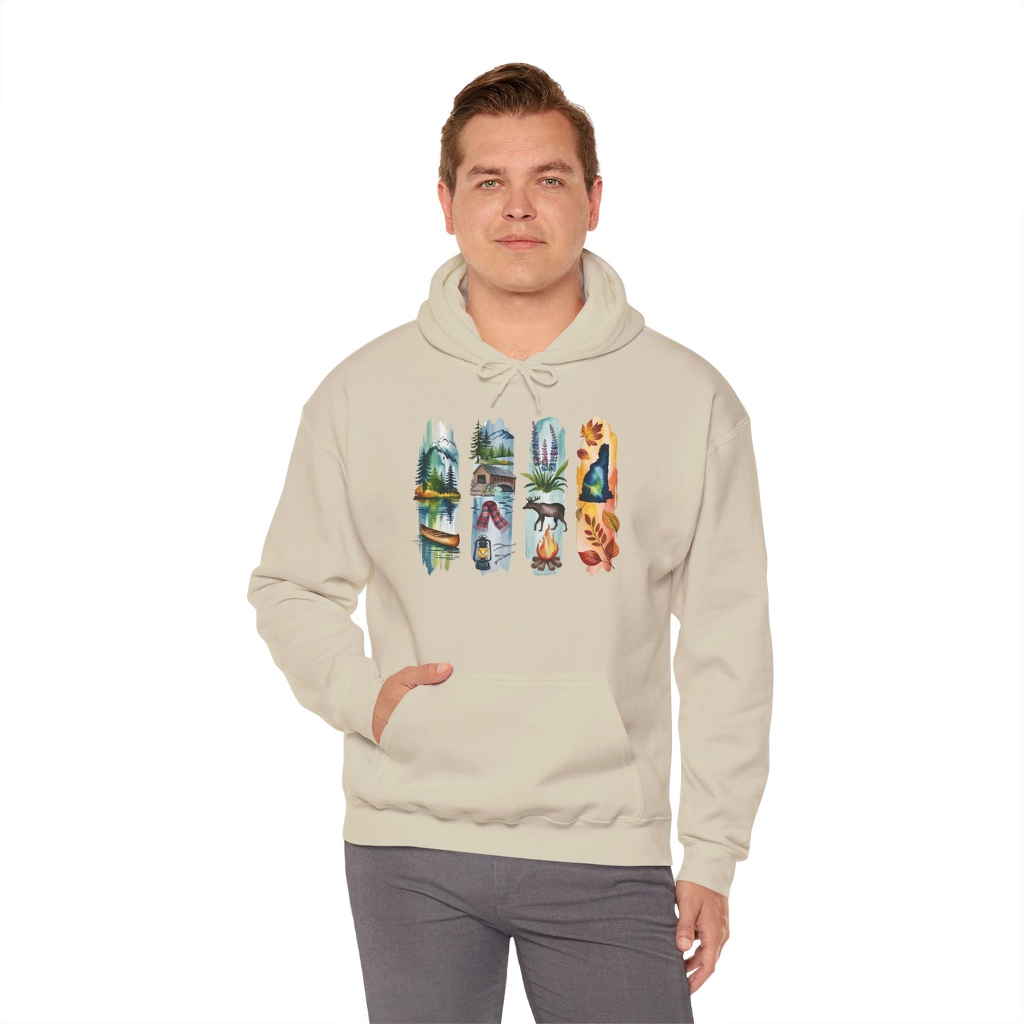 New Hampshire Nature Hoodie – Unisex Sweatshirt for Mountain & Forest Lovers