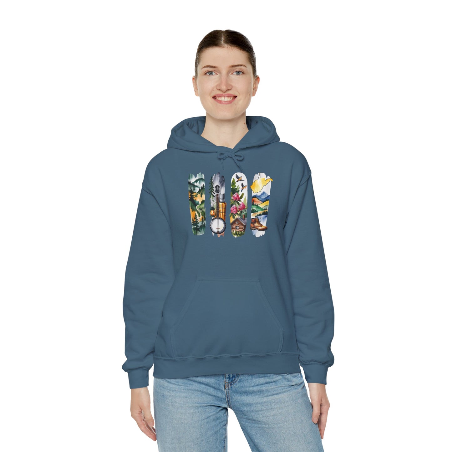 West Virginia Nature Hoodie – Unisex Mountain & Forest Sweatshirt for Appalachian Adventure Lovers