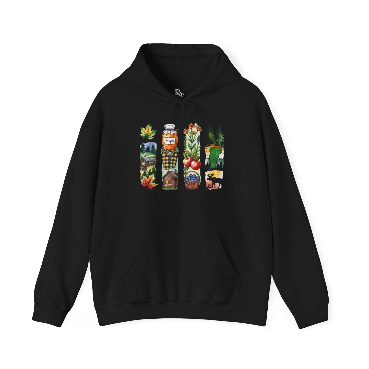 Vermont Nature Hoodie – Unisex Green Mountain State Sweatshirt for Outdoor Lovers & Travelers