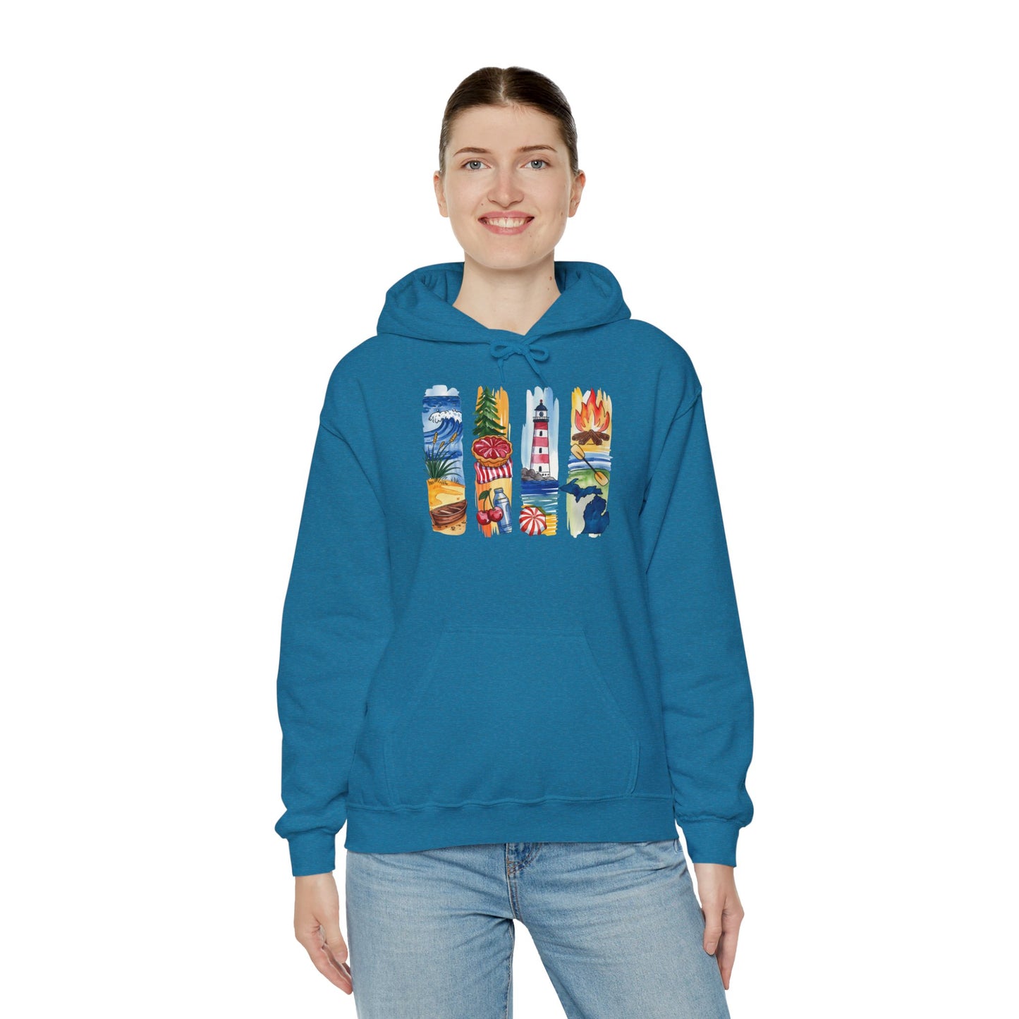 Michigan Nature Hoodie – Unisex Sweatshirt for Forest & Freshwater Lovers