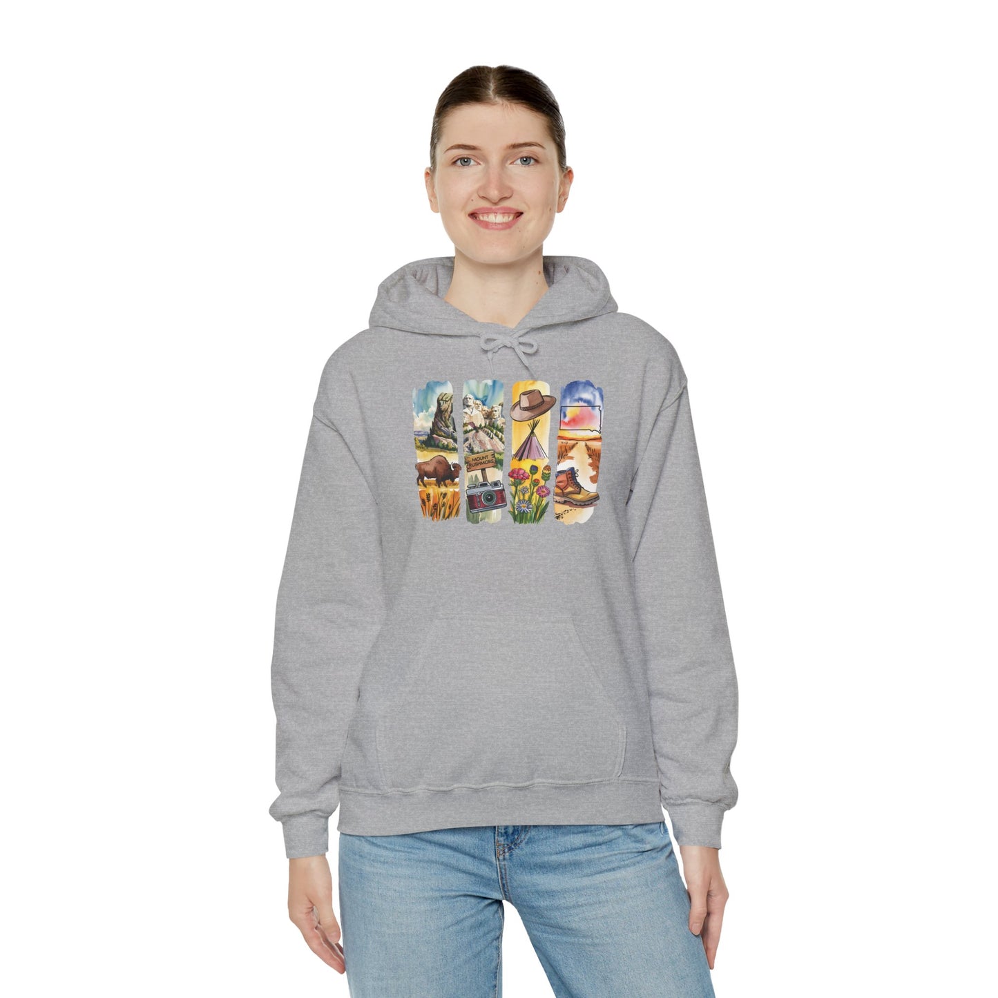 South Dakota Nature Hoodie – Unisex Sweatshirt for Outdoor Adventurers