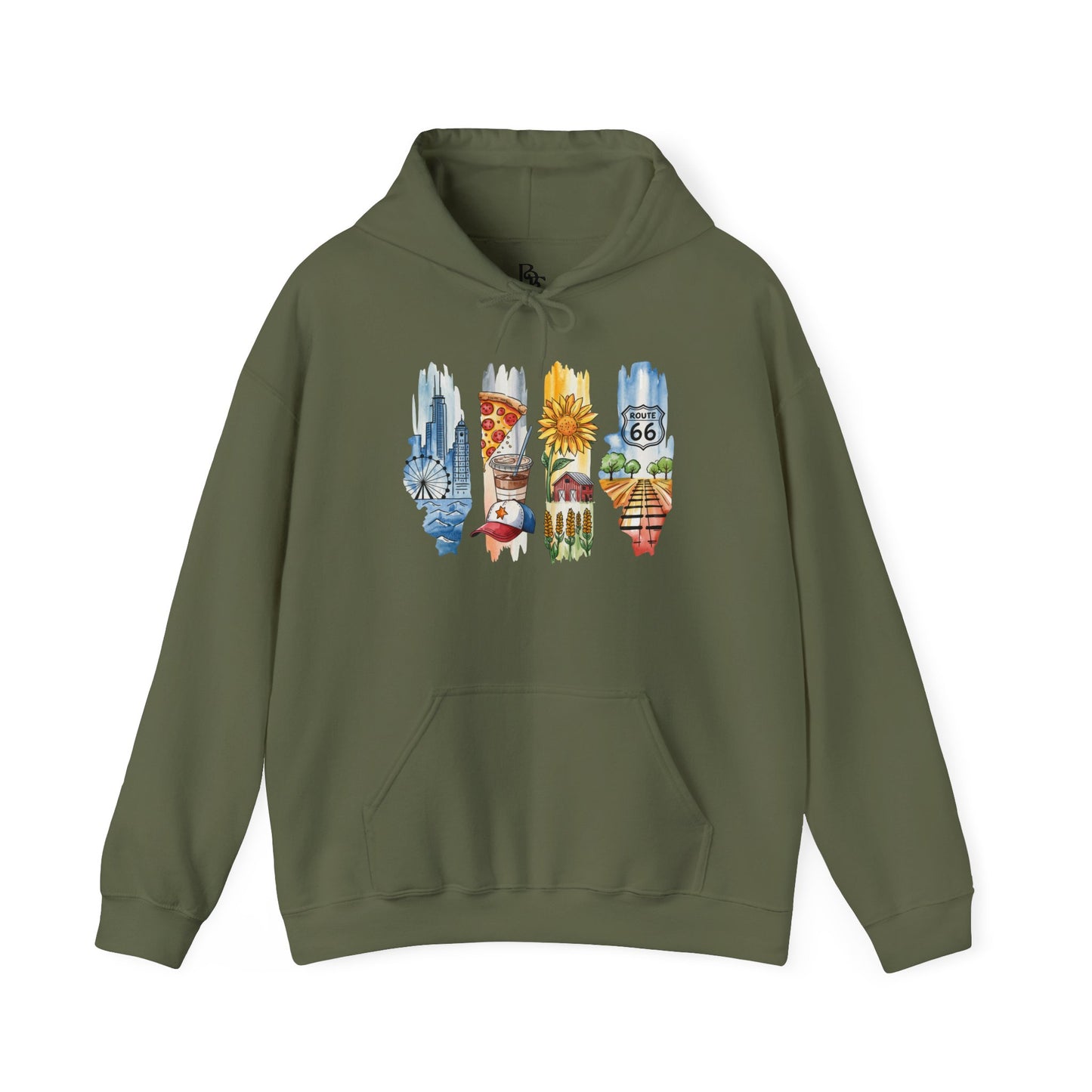 Illinois Nature Hoodie – Unisex Sweatshirt for Trail, Lake & City Escape Lovers