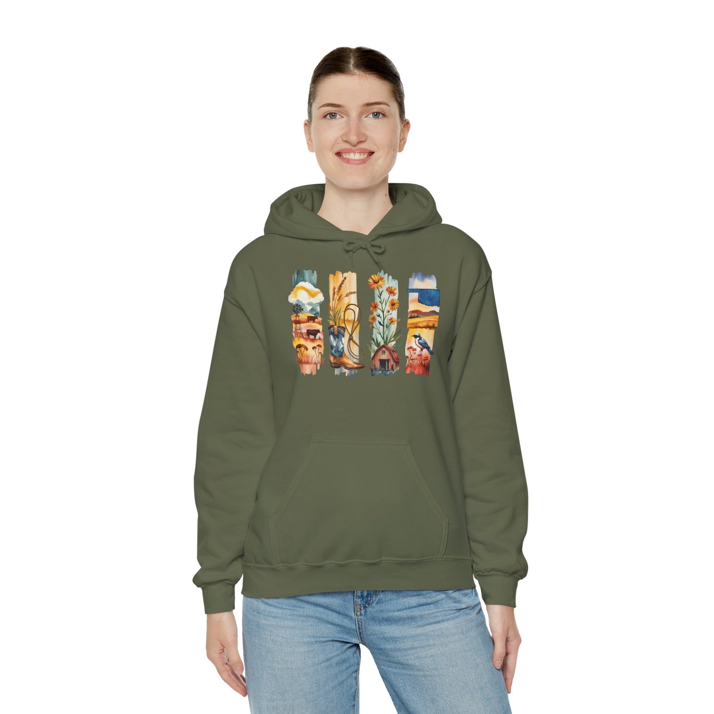 Oklahoma Nature Hoodie – Unisex Scenic Sweatshirt for Outdoor Adventurers