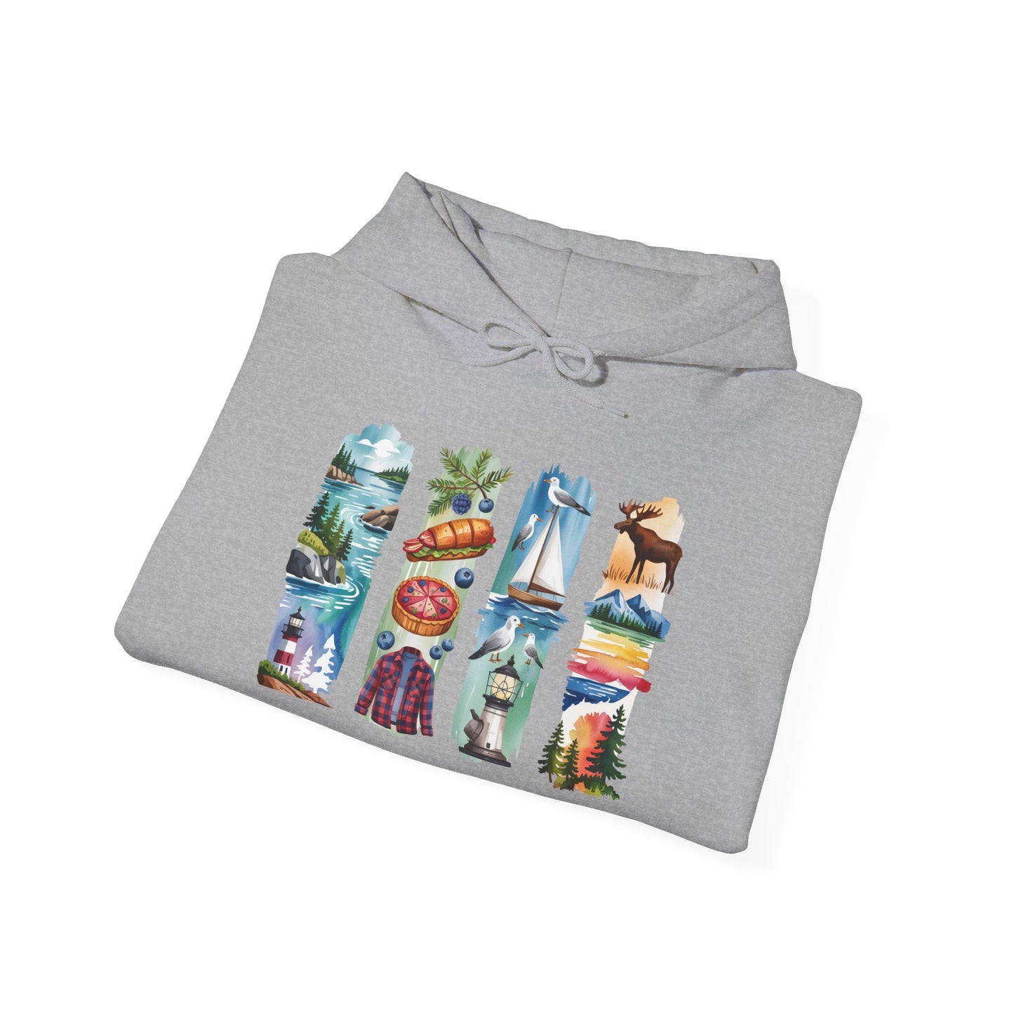 Maine Nature Hoodie – Unisex Sweatshirt for Wilderness Lovers