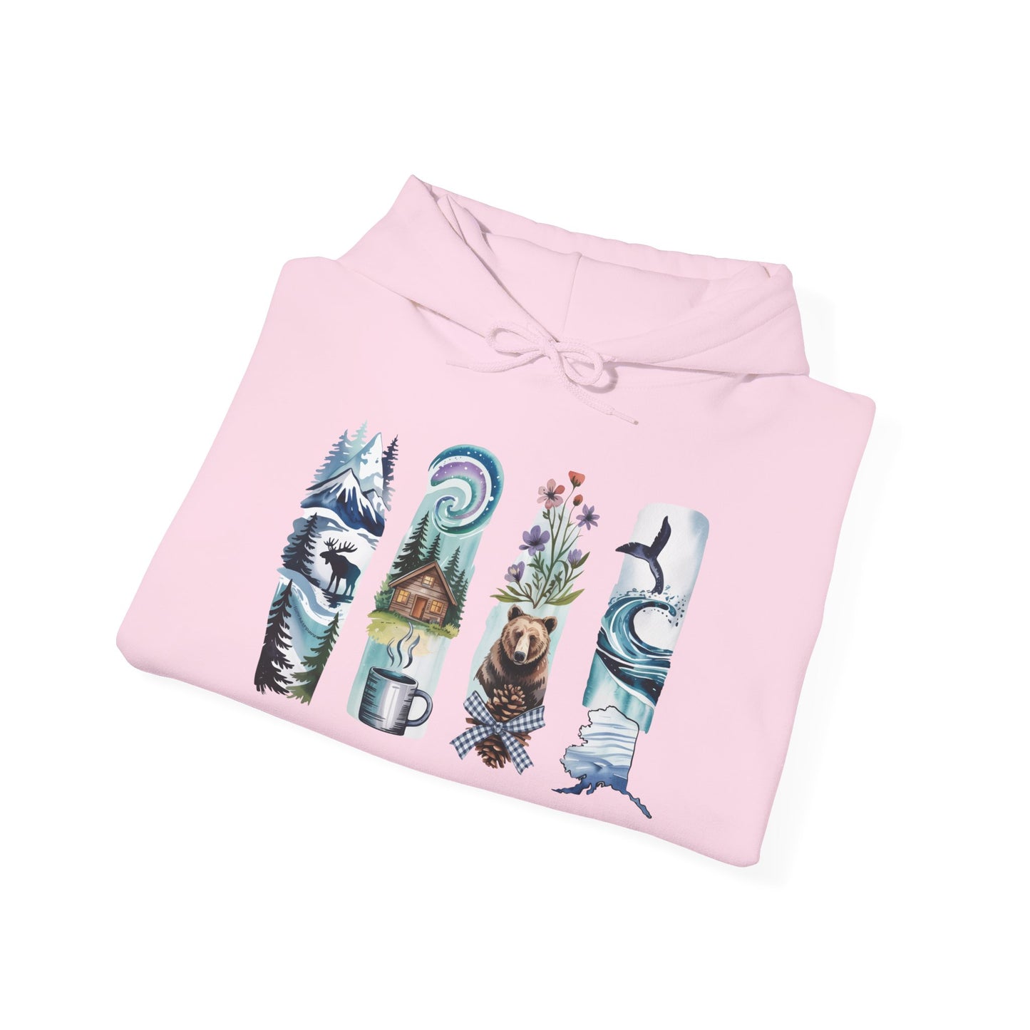 Alaska Nature Hoodie – Unisex Sweatshirt for Mountain & Glacier Explorers