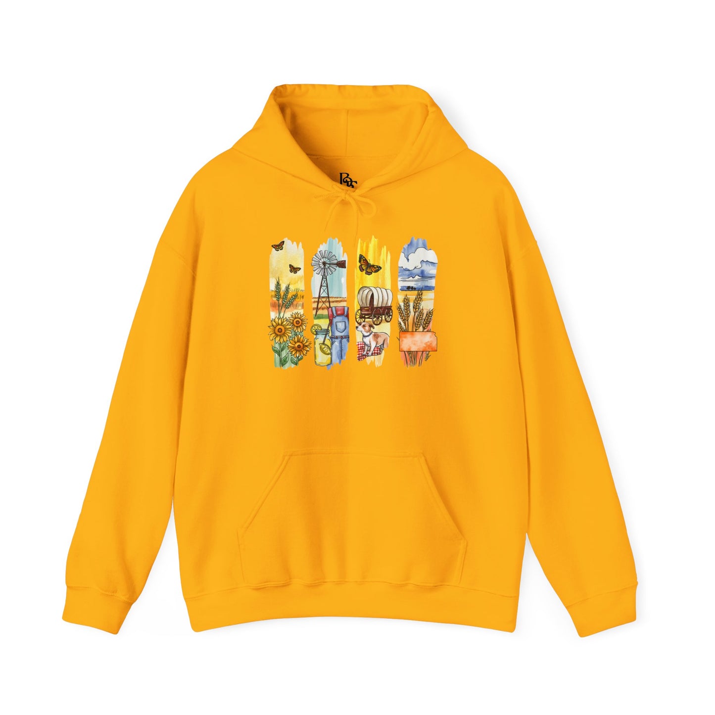 Kansas Nature Hoodie – Unisex Sweatshirt for Prairie & Sky Lovers