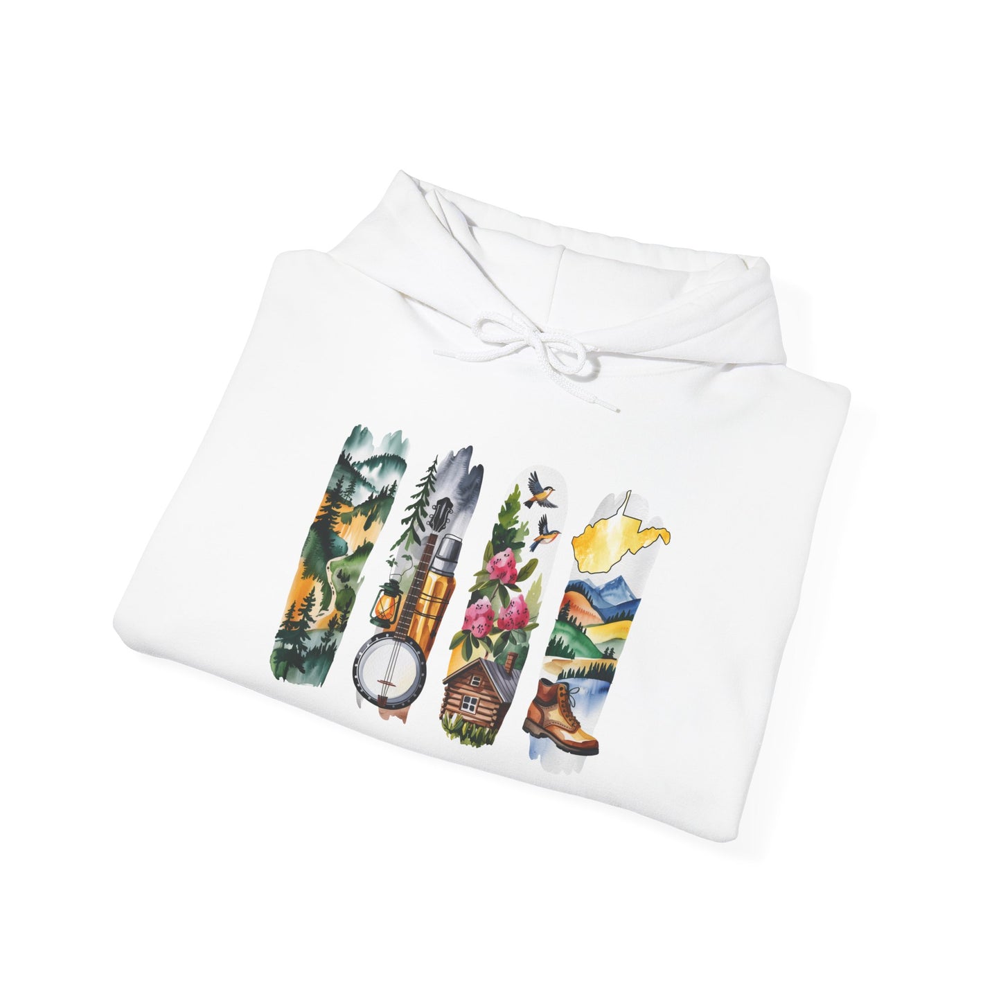 West Virginia Nature Hoodie – Unisex Mountain & Forest Sweatshirt for Appalachian Adventure Lovers