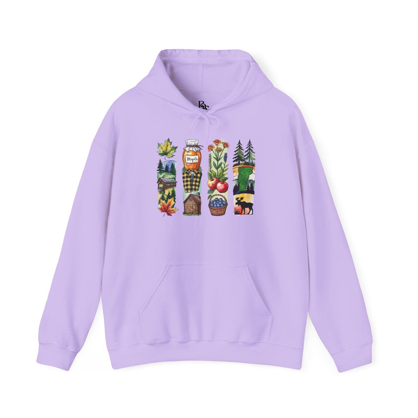 Vermont Nature Hoodie – Unisex Green Mountain State Sweatshirt for Outdoor Lovers & Travelers