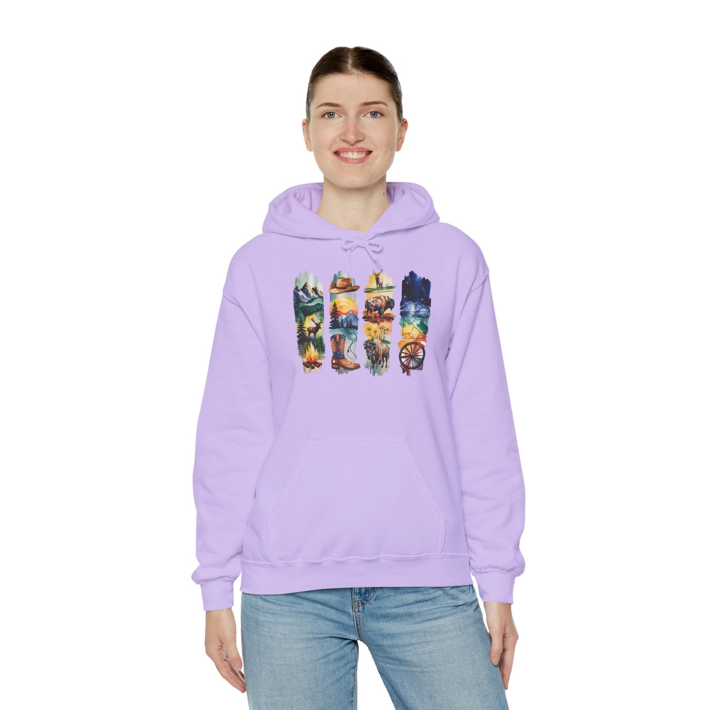 Wyoming Nature Hoodie – Unisex Scenic Nature Sweatshirt for Outdoor Lovers