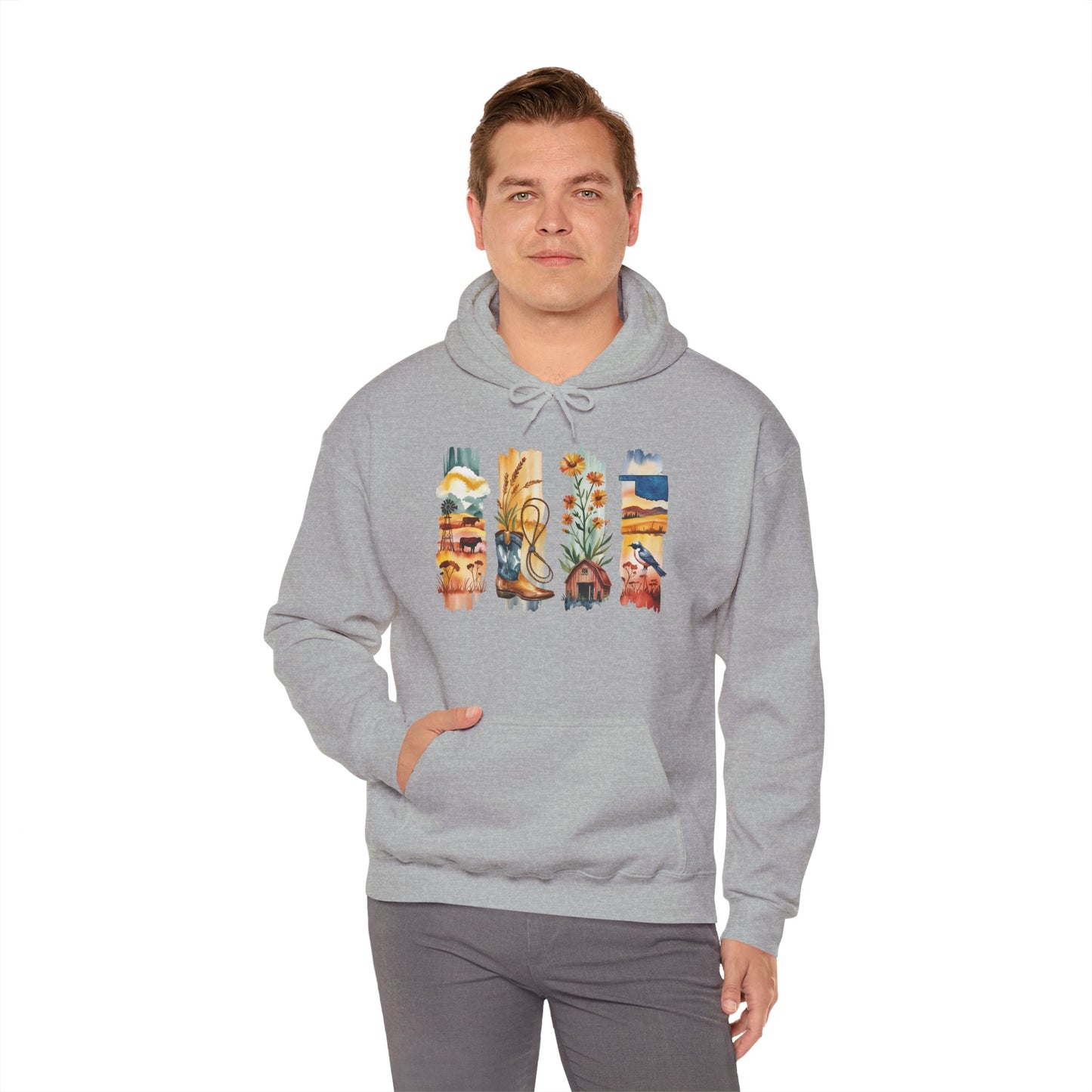 Oklahoma Nature Hoodie – Unisex Scenic Sweatshirt for Outdoor Adventurers