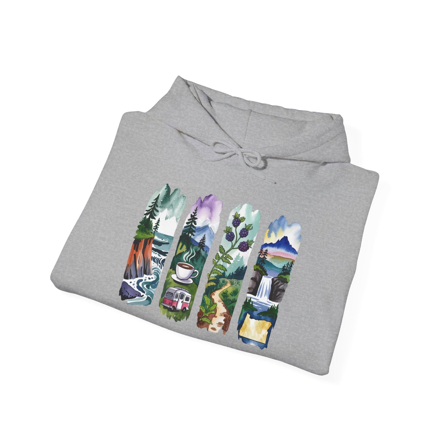 Oregon Nature Hoodie – Unisex Pacific Northwest Sweatshirt for Hikers & Adventure Enthusiasts