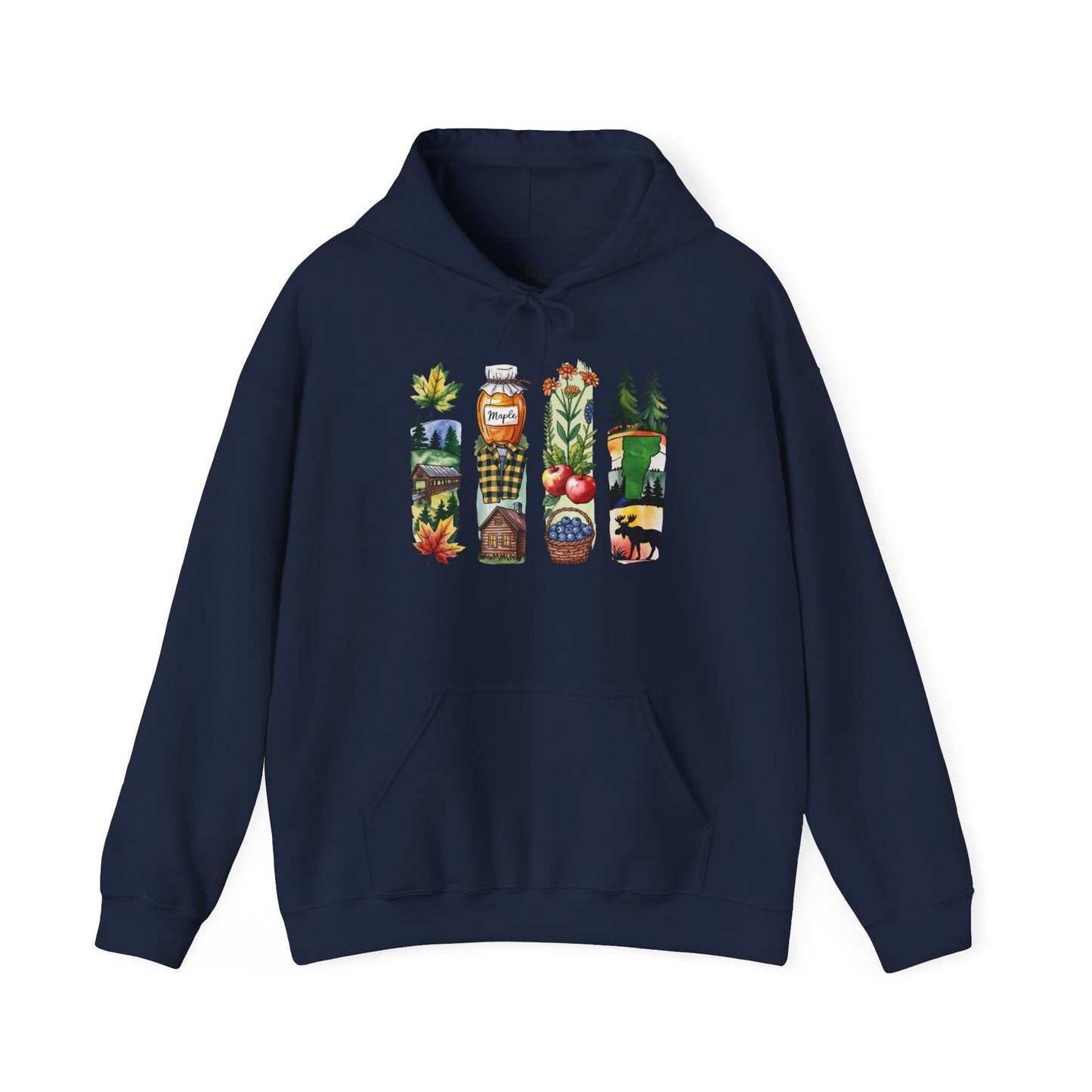 Vermont Nature Hoodie – Unisex Green Mountain State Sweatshirt for Outdoor Lovers & Travelers