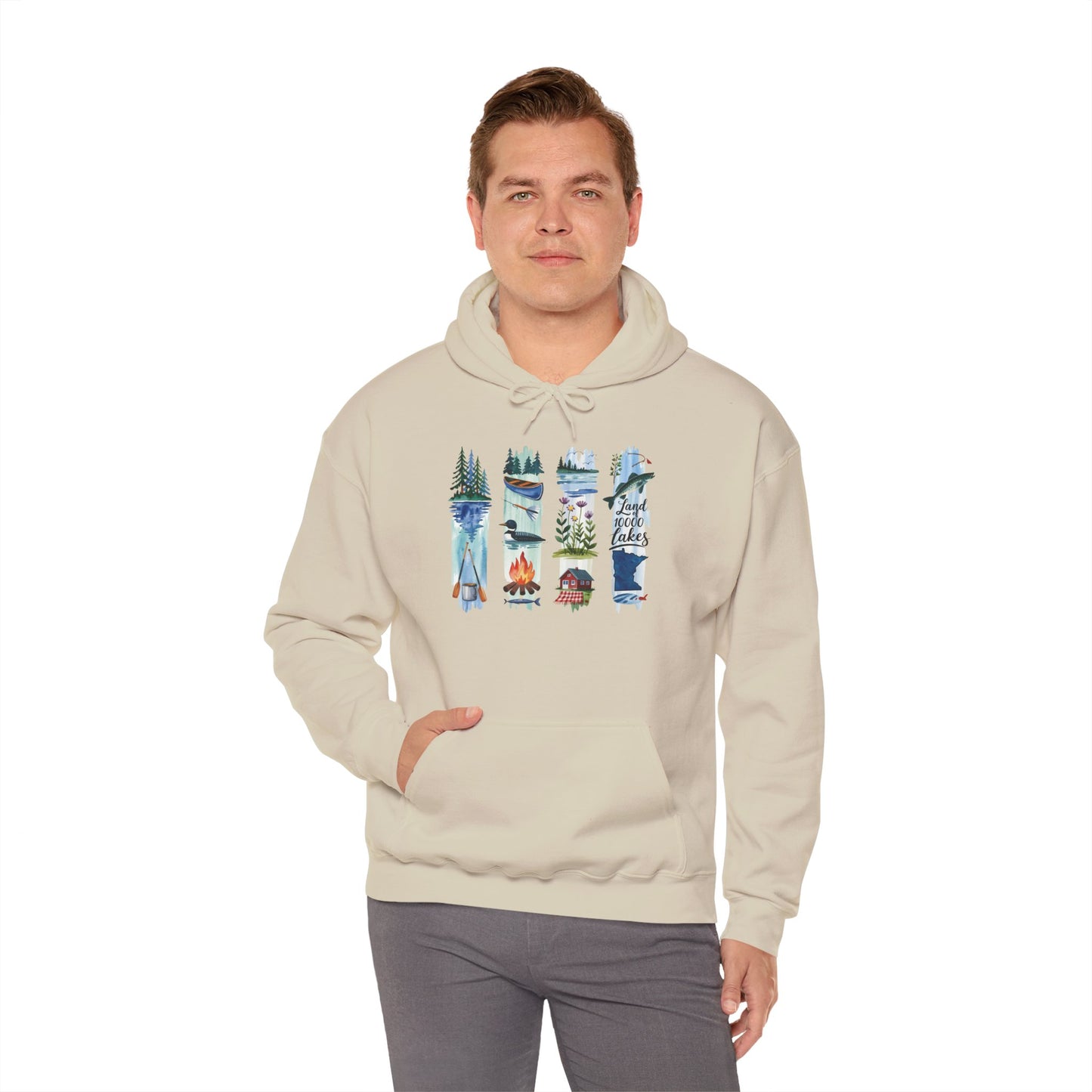 Minnesota Nature Hoodie – Unisex Sweatshirt for Forest & Lake Lovers