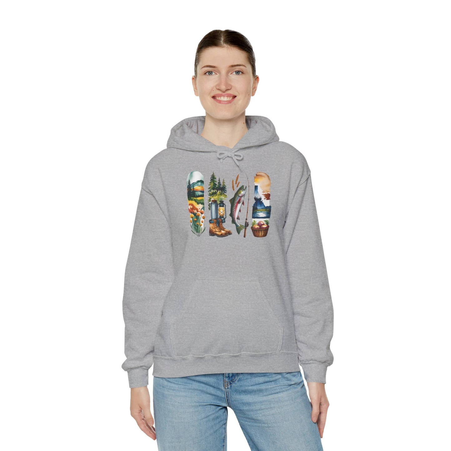 Idaho Nature Hoodie – Unisex Sweatshirt for Mountain & River Lovers