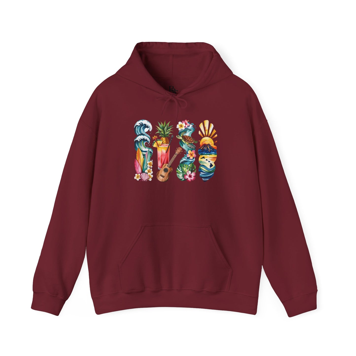 Hawaii Nature Hoodie – Unisex Sweatshirt for Volcano & Ocean Lovers