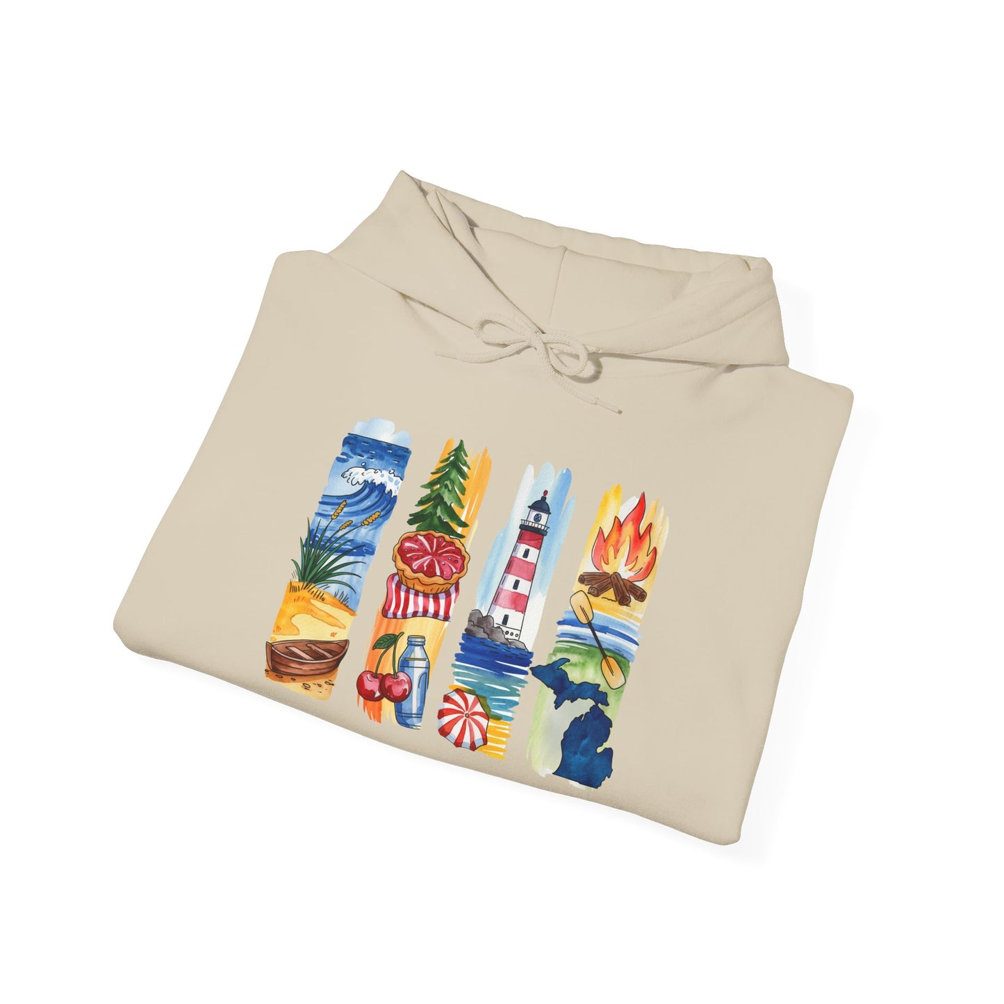 Michigan Nature Hoodie – Unisex Sweatshirt for Forest & Freshwater Lovers