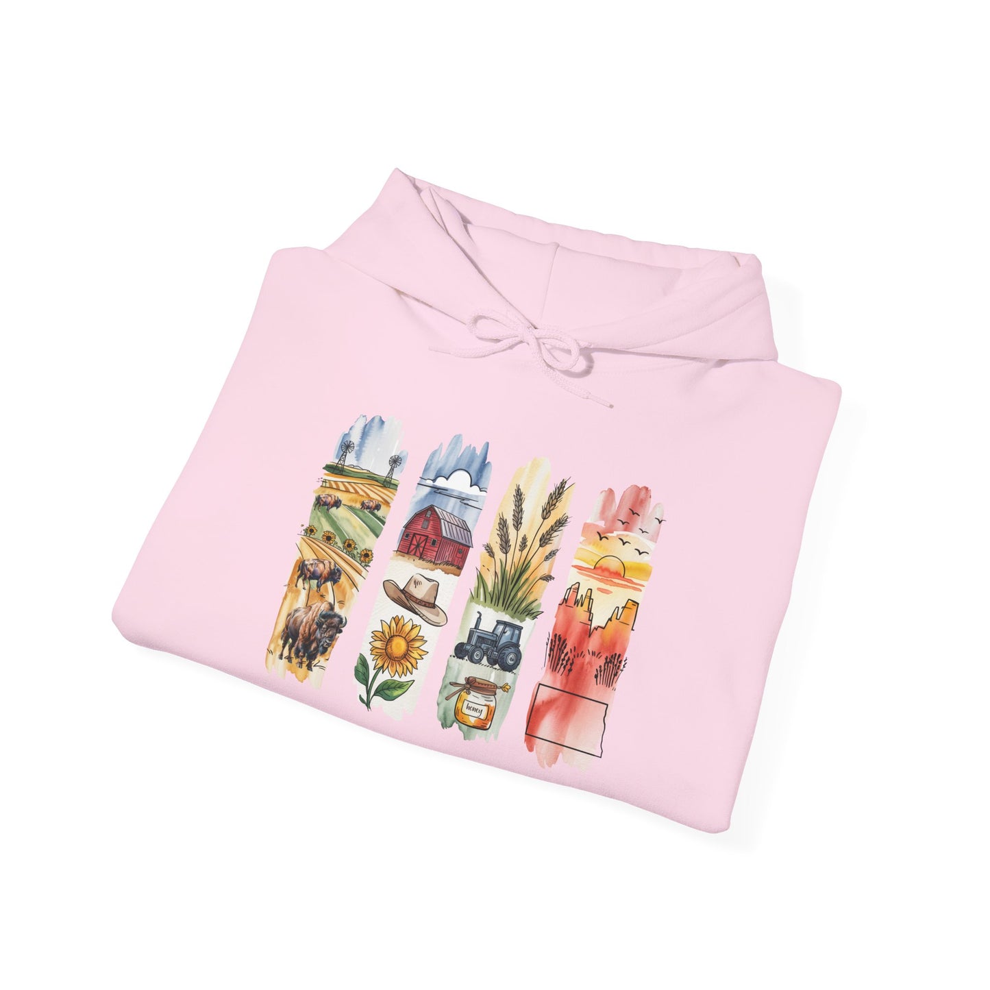 North Dakota Nature Hoodie – Unisex Sweatshirt for Prairie & Park Lovers