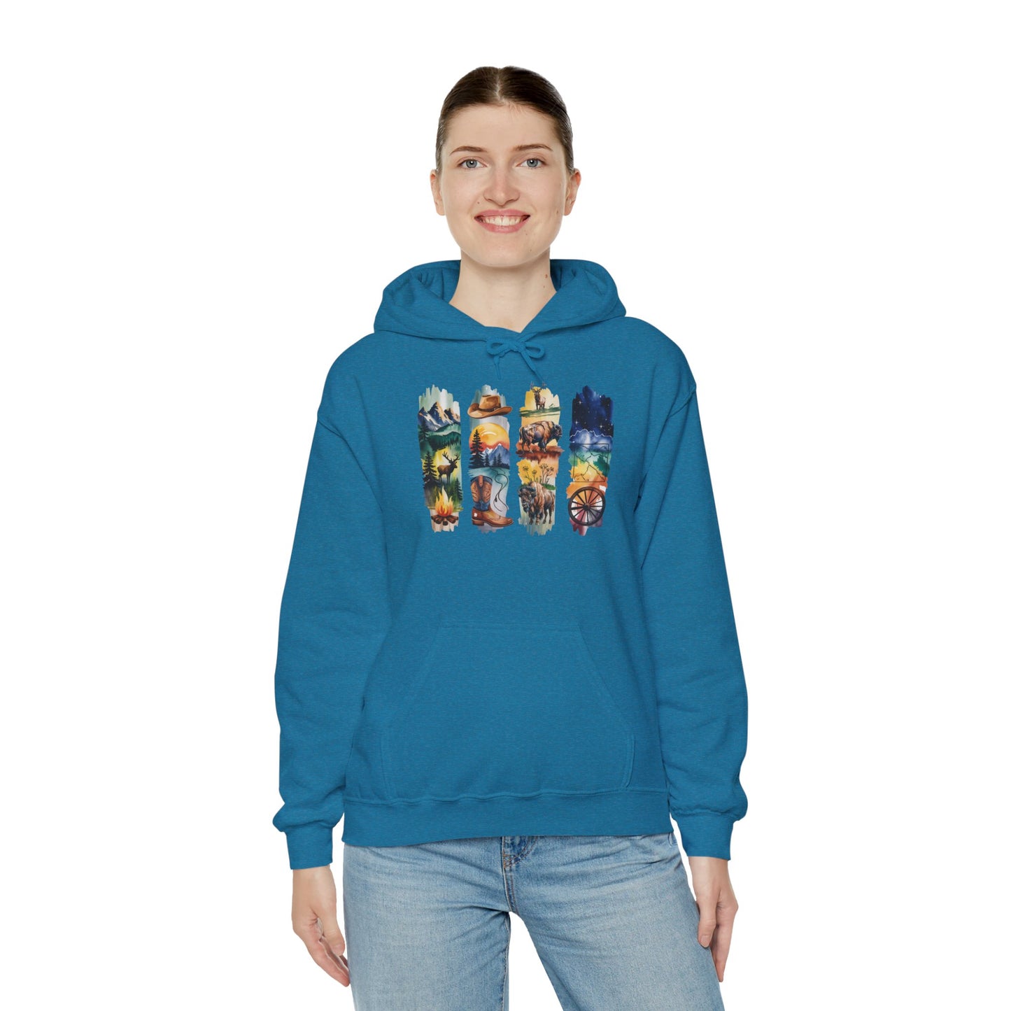 Wyoming Nature Hoodie – Unisex Scenic Nature Sweatshirt for Outdoor Lovers