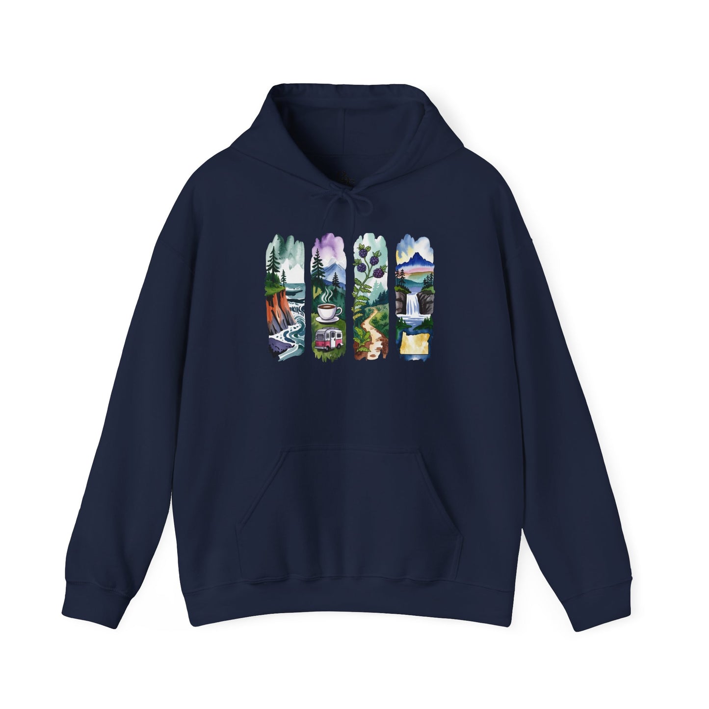 Oregon Nature Hoodie – Unisex Pacific Northwest Sweatshirt for Hikers & Adventure Enthusiasts