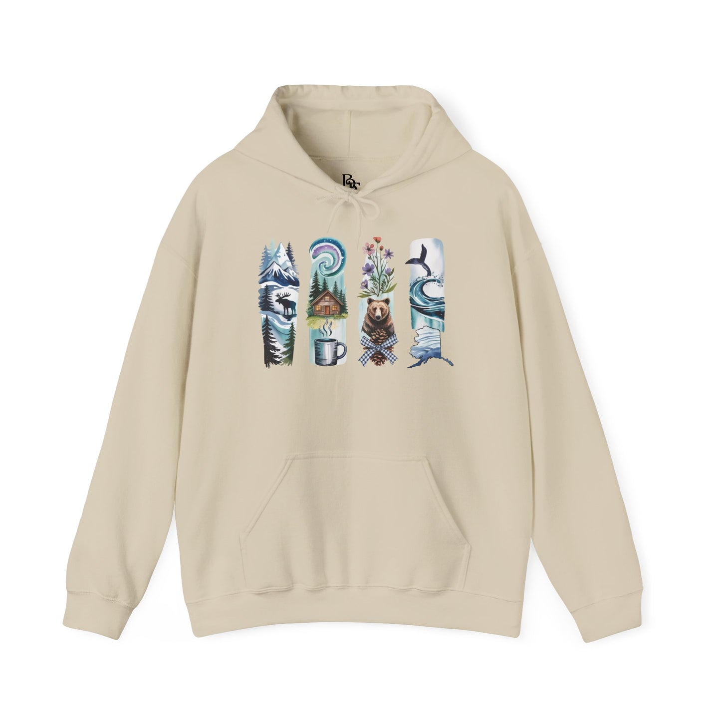 Alaska Nature Hoodie – Unisex Sweatshirt for Mountain & Glacier Explorers